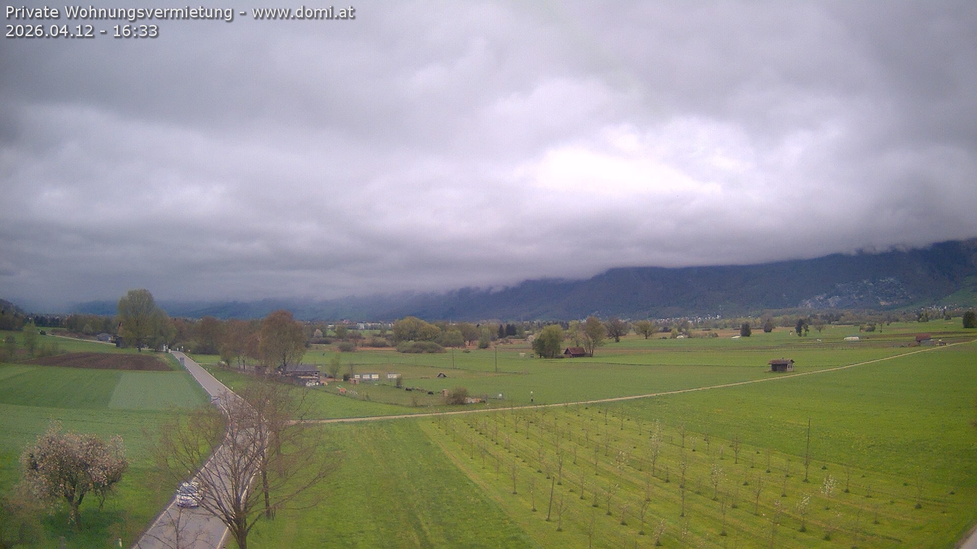 Archived image Webcam View of the Hoher Kasten, Furgglenfirst and Kamor from Feldkirch