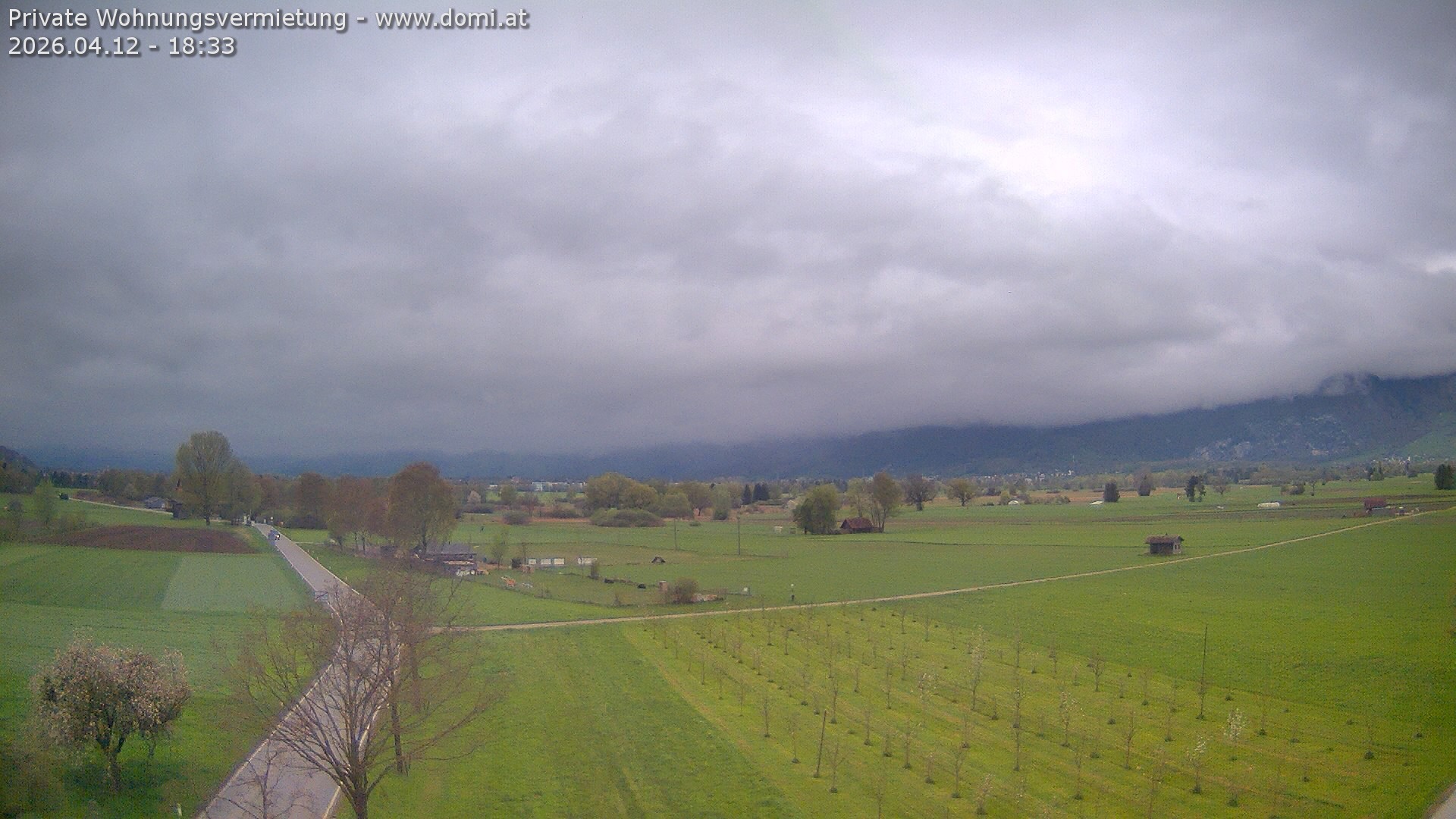 Archived image Webcam View of the Hoher Kasten, Furgglenfirst and Kamor from Feldkirch