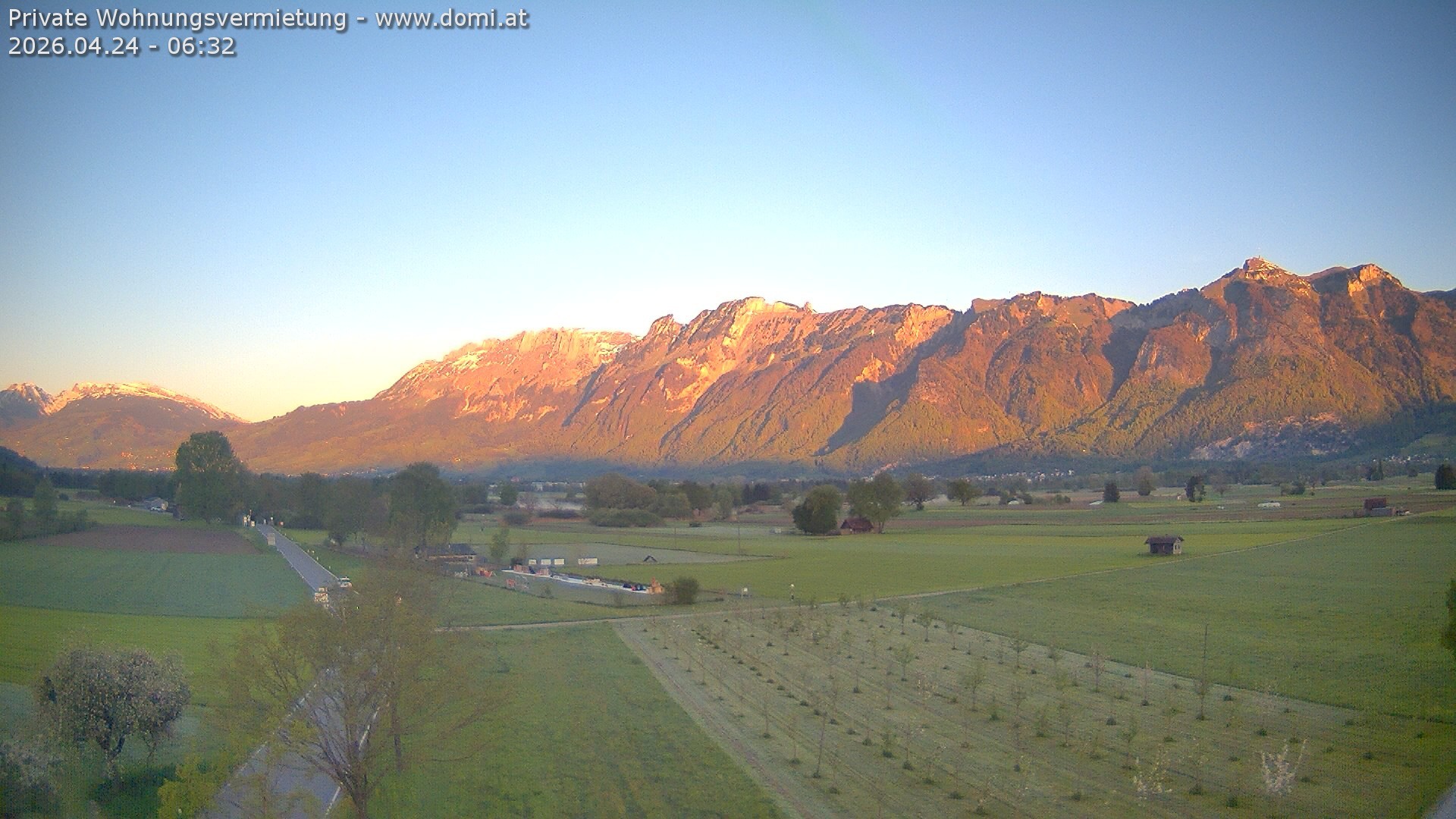 Archiv Foto Webcam Ausblick von Feldkirch auf Hohen Kasten, Furgglenfirst und Kamor