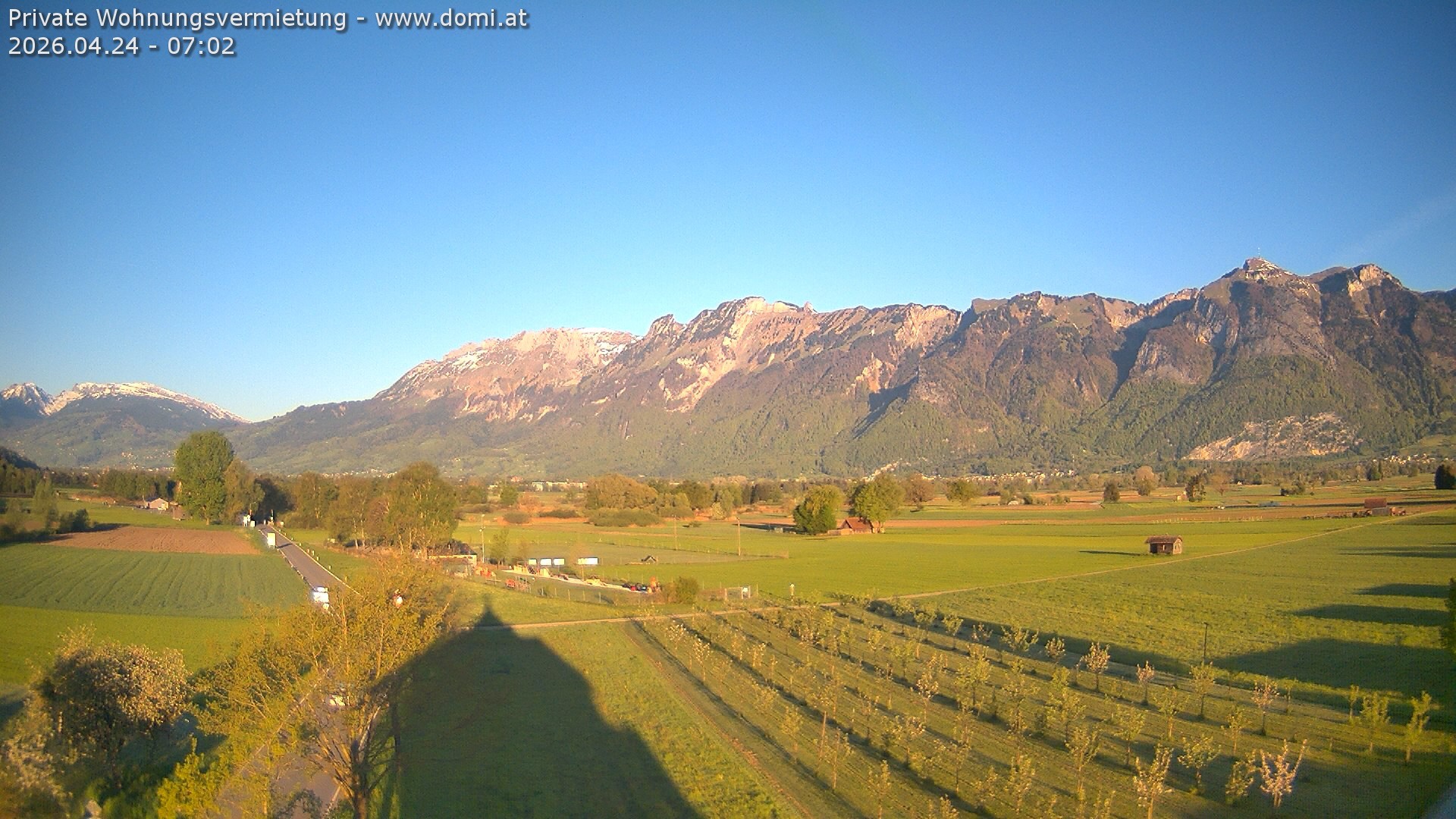 Archiv Foto Webcam Ausblick von Feldkirch auf Hohen Kasten, Furgglenfirst und Kamor