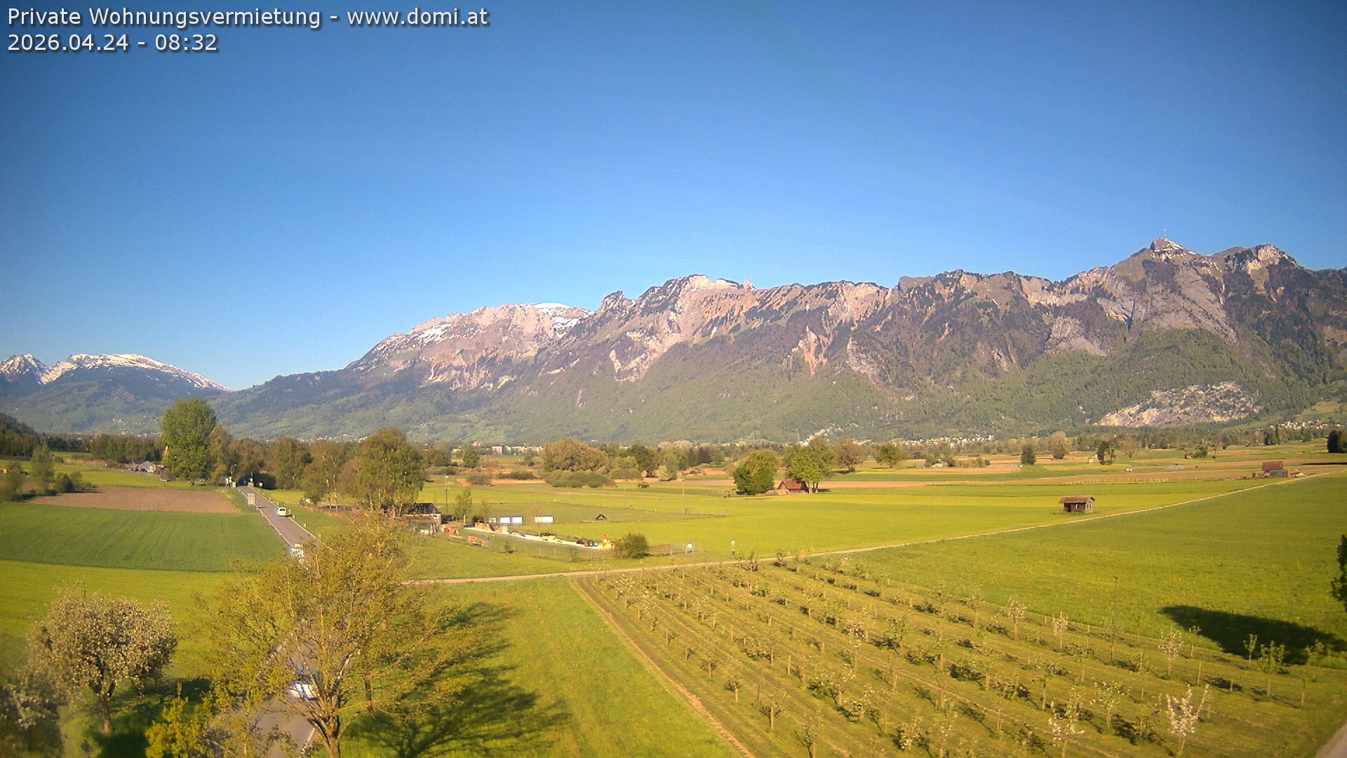 Archiv Foto Webcam Ausblick von Feldkirch auf Hohen Kasten, Furgglenfirst und Kamor