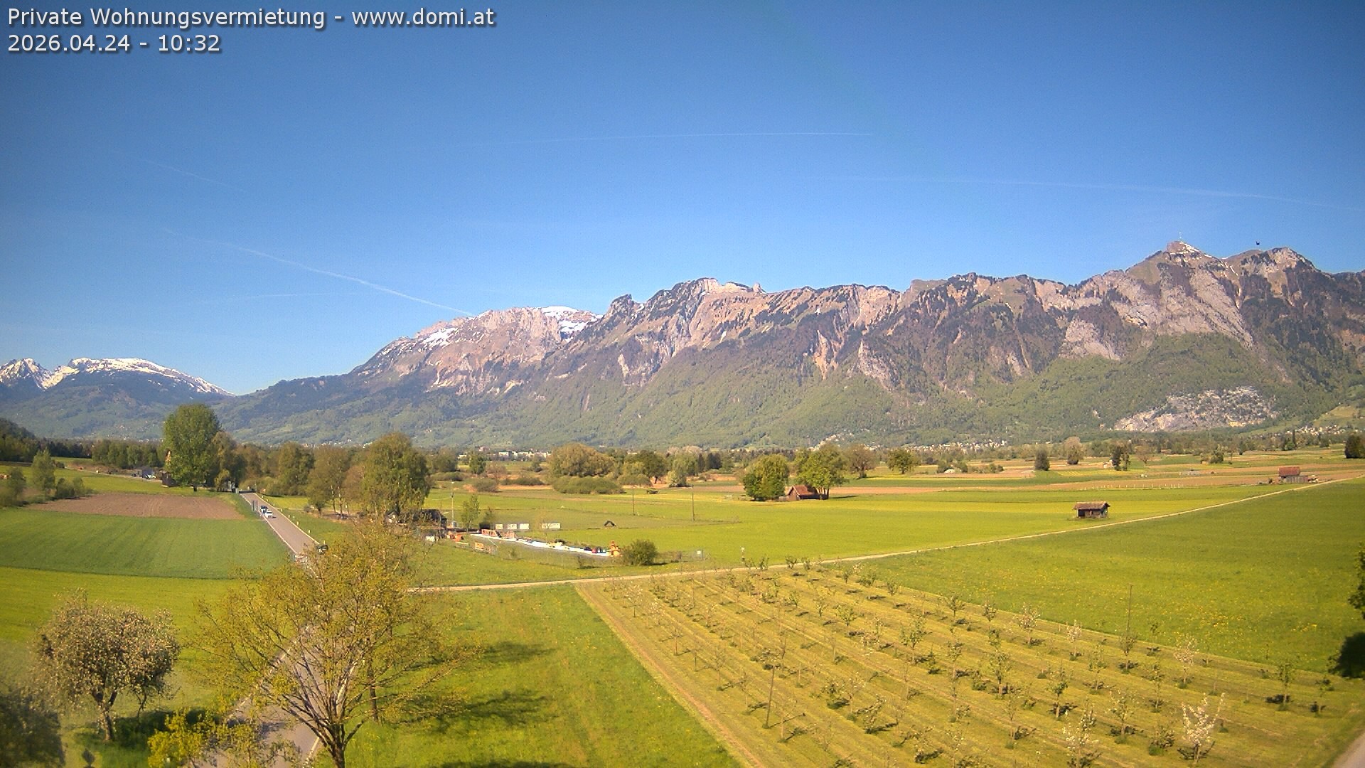 Archiv Foto Webcam Ausblick von Feldkirch auf Hohen Kasten, Furgglenfirst und Kamor
