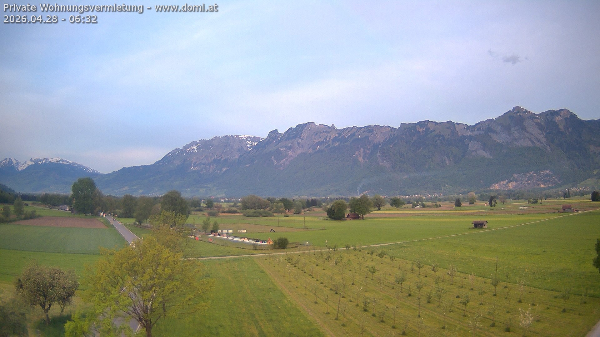Archiv Foto Webcam Ausblick von Feldkirch auf Hohen Kasten, Furgglenfirst und Kamor