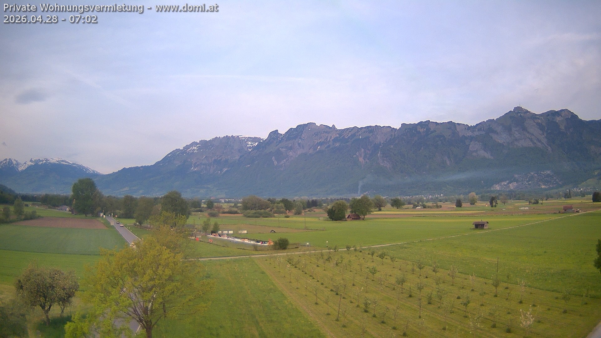 Archiv Foto Webcam Ausblick von Feldkirch auf Hohen Kasten, Furgglenfirst und Kamor