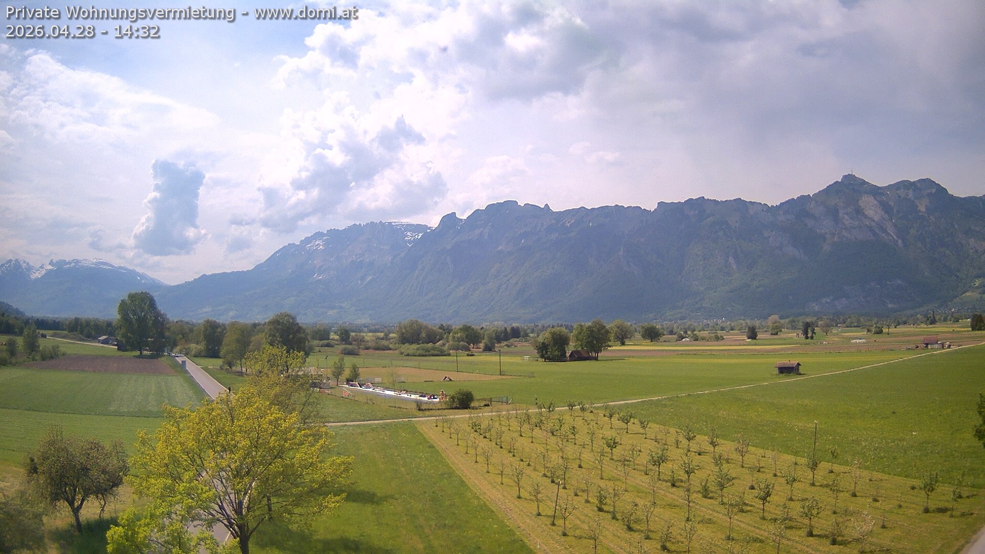 Archiv Foto Webcam Ausblick von Feldkirch auf Hohen Kasten, Furgglenfirst und Kamor