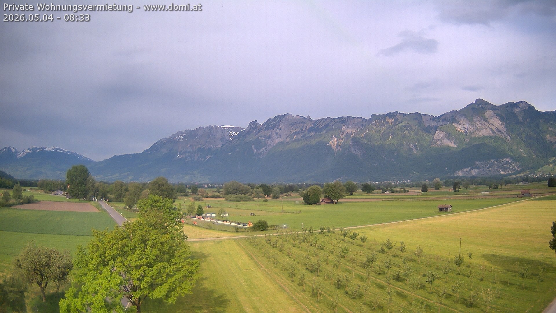 Archived image Webcam View of the Hoher Kasten, Furgglenfirst and Kamor from Feldkirch