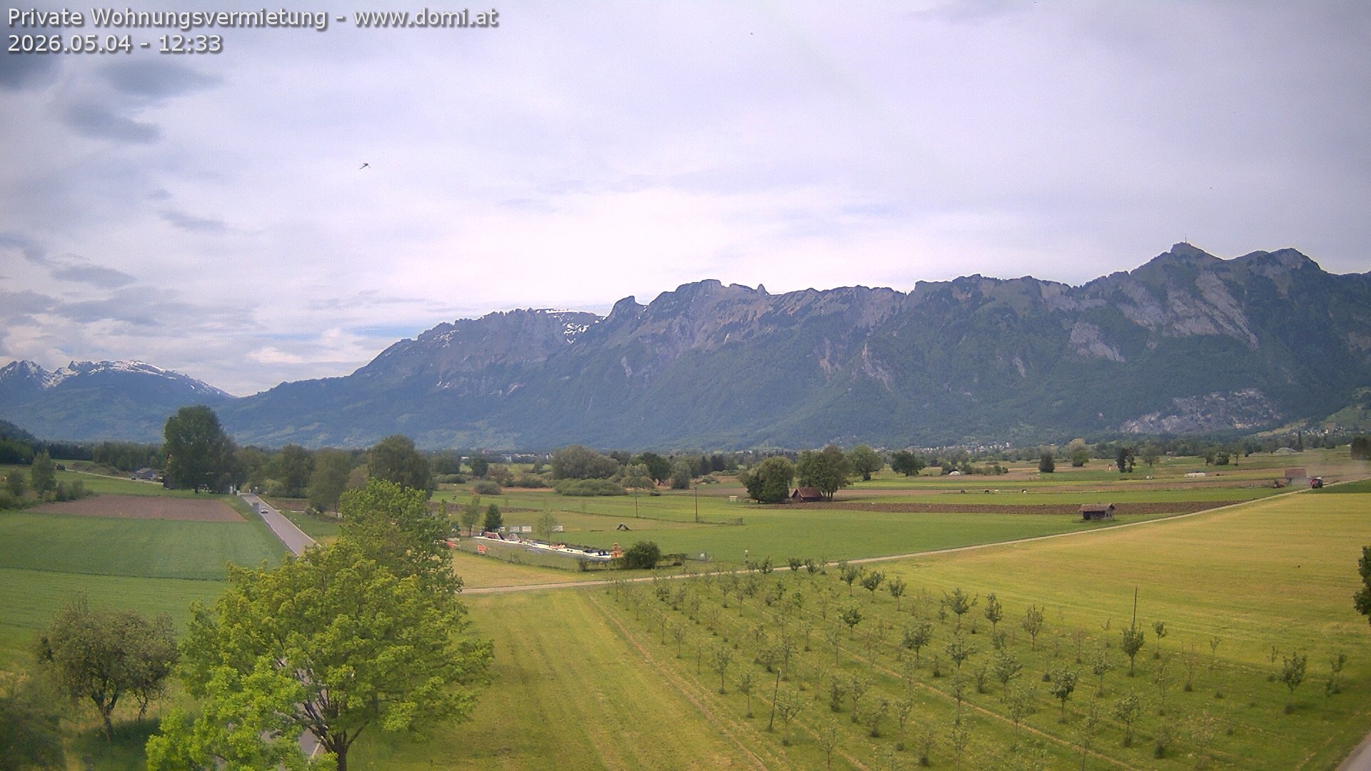 Archived image Webcam View of the Hoher Kasten, Furgglenfirst and Kamor from Feldkirch