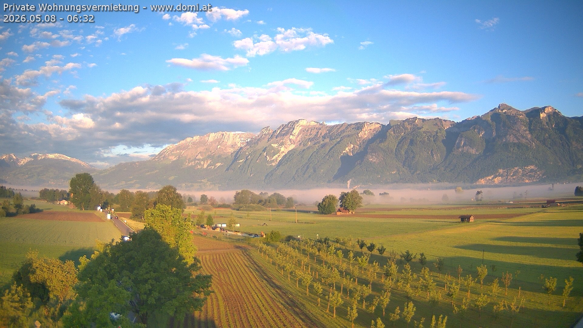 Archiv Foto Webcam Ausblick von Feldkirch auf Hohen Kasten, Furgglenfirst und Kamor