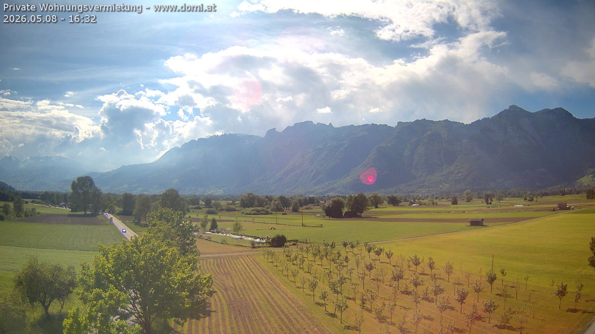 Archiv Foto Webcam Ausblick von Feldkirch auf Hohen Kasten, Furgglenfirst und Kamor