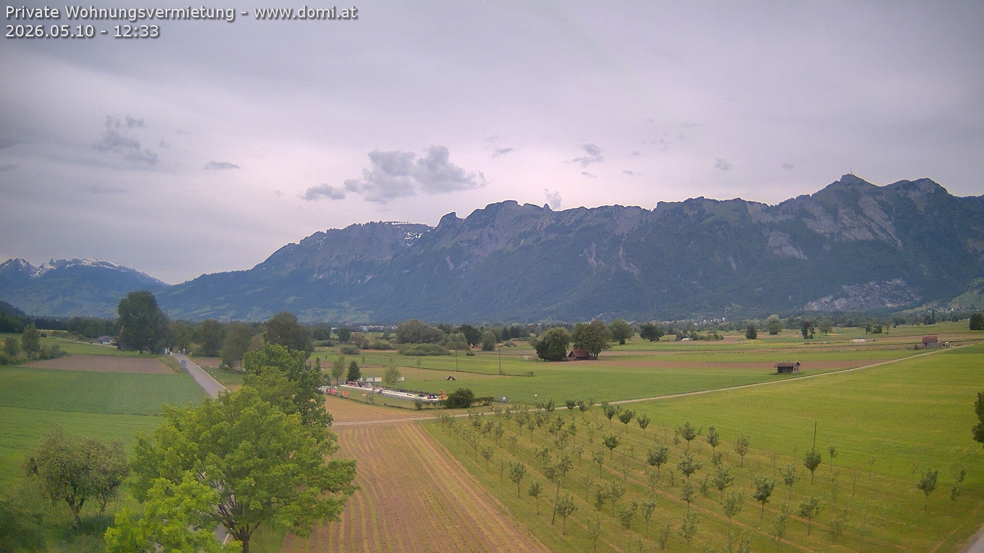 Archived image Webcam View of the Hoher Kasten, Furgglenfirst and Kamor from Feldkirch