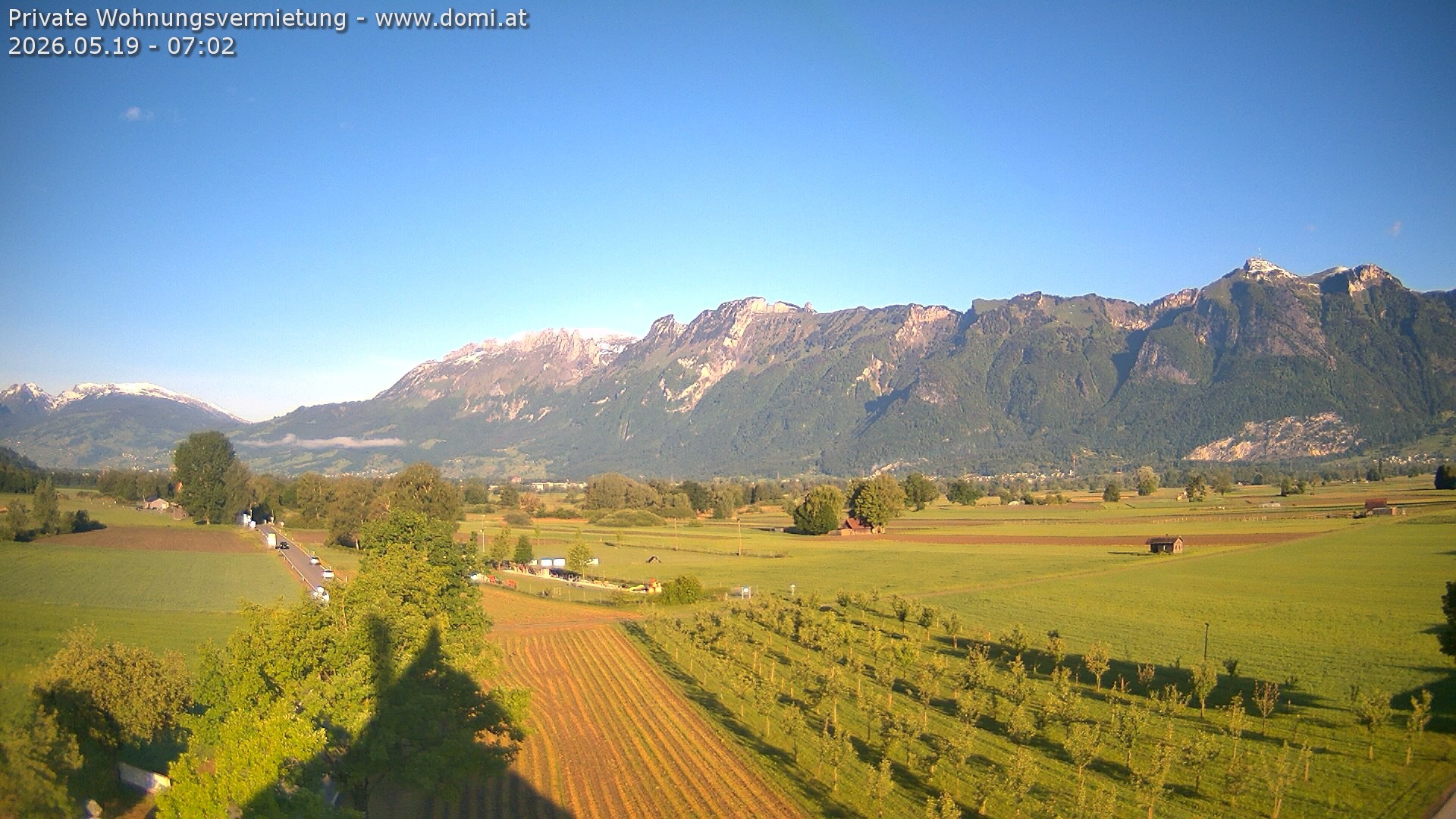 Archiv Foto Webcam Ausblick von Feldkirch auf Hohen Kasten, Furgglenfirst und Kamor