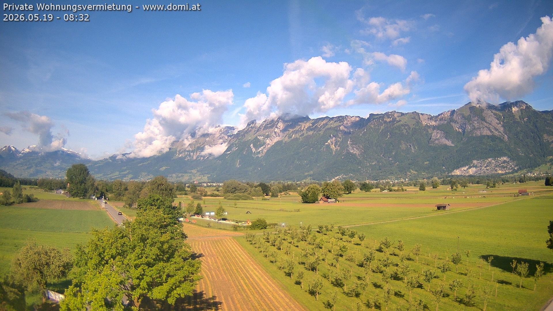 Archiv Foto Webcam Ausblick von Feldkirch auf Hohen Kasten, Furgglenfirst und Kamor