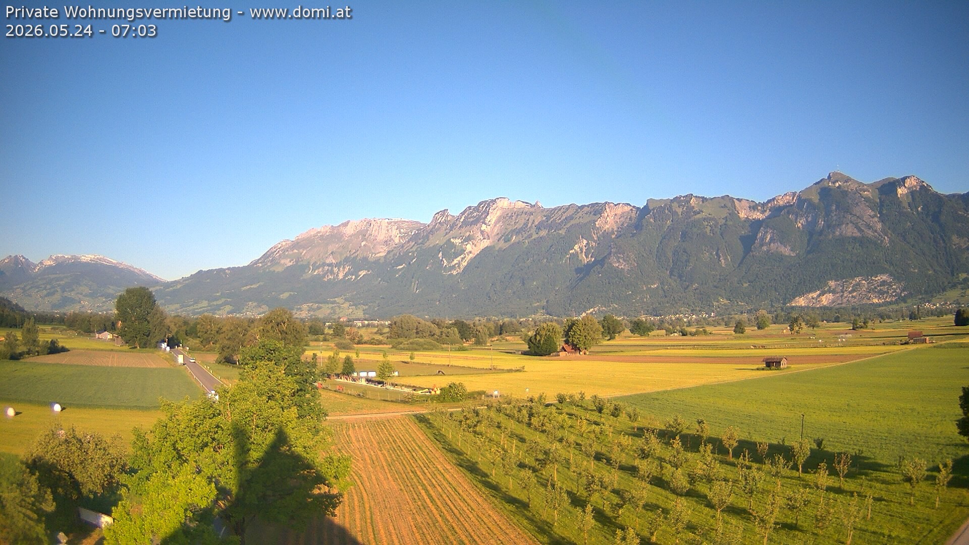 Archiv Foto Webcam Ausblick von Feldkirch auf Hohen Kasten, Furgglenfirst und Kamor