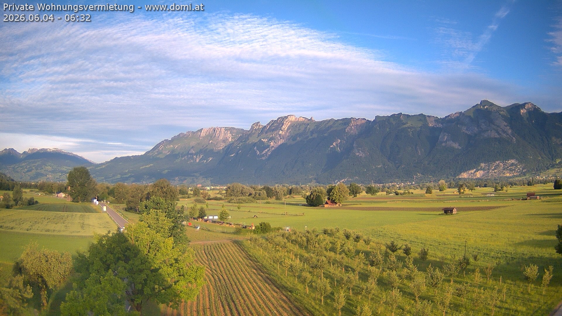 Archiv Foto Webcam Ausblick von Feldkirch auf Hohen Kasten, Furgglenfirst und Kamor