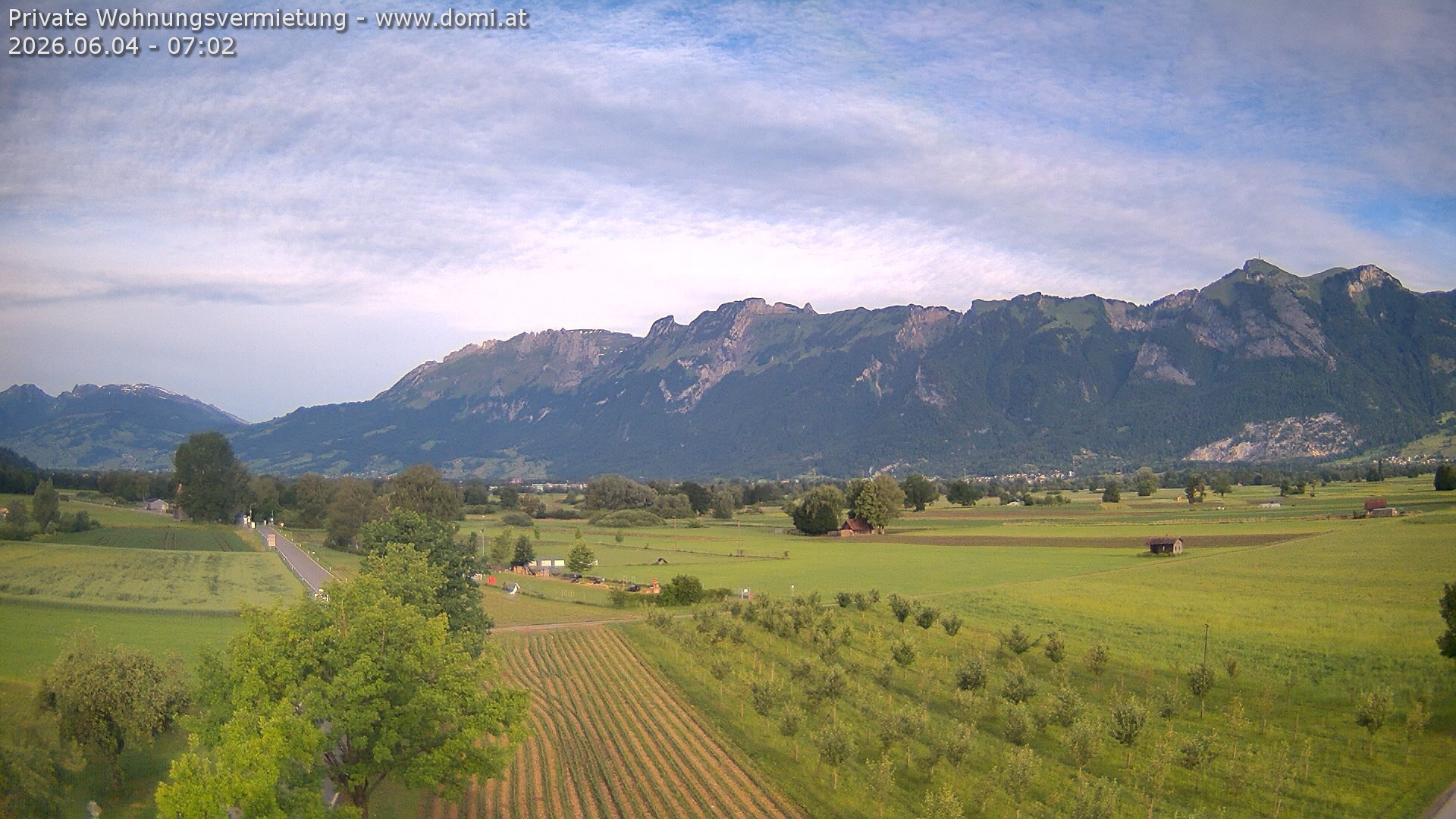 Archiv Foto Webcam Ausblick von Feldkirch auf Hohen Kasten, Furgglenfirst und Kamor