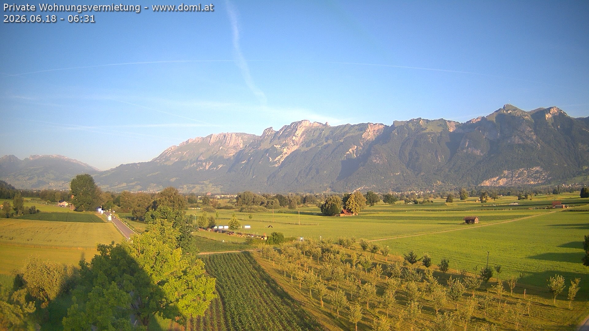 Archiv Foto Webcam Ausblick von Feldkirch auf Hohen Kasten, Furgglenfirst und Kamor