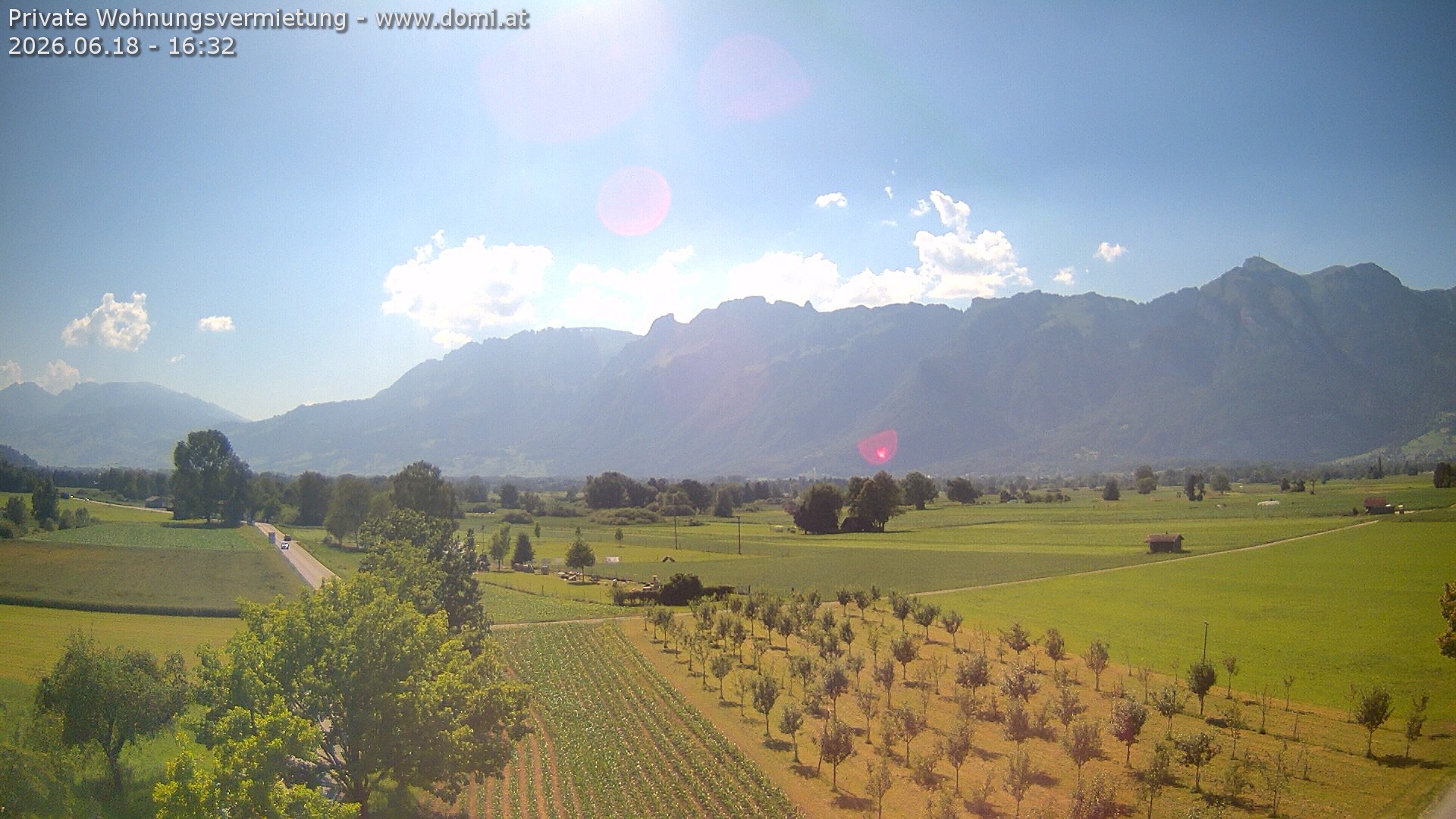 Archiv Foto Webcam Ausblick von Feldkirch auf Hohen Kasten, Furgglenfirst und Kamor