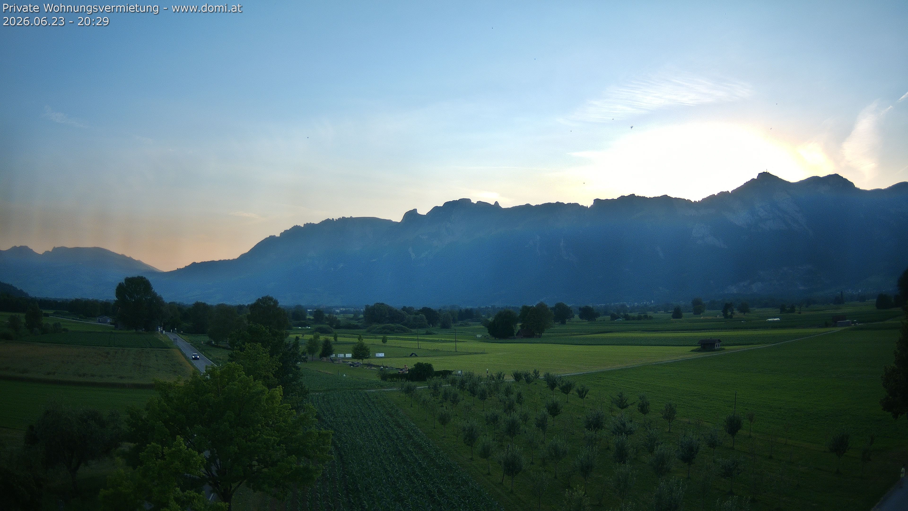 Archiv Foto Webcam Ausblick von Feldkirch auf Hohen Kasten, Furgglenfirst und Kamor