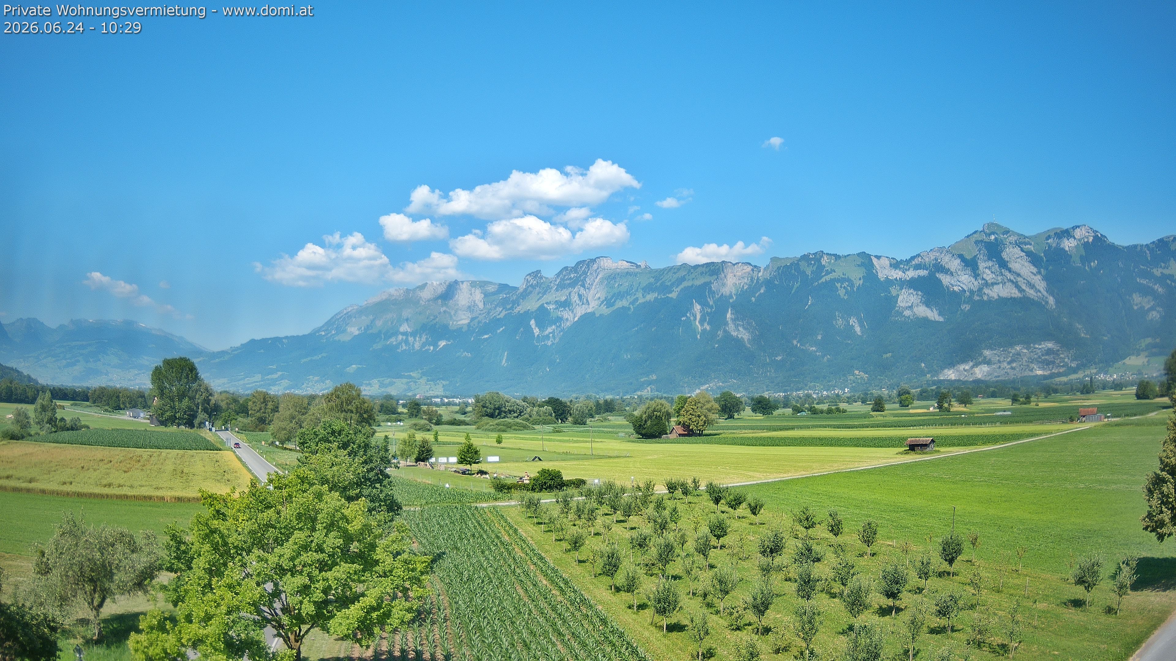 Archiv Foto Webcam Ausblick von Feldkirch auf Hohen Kasten, Furgglenfirst und Kamor