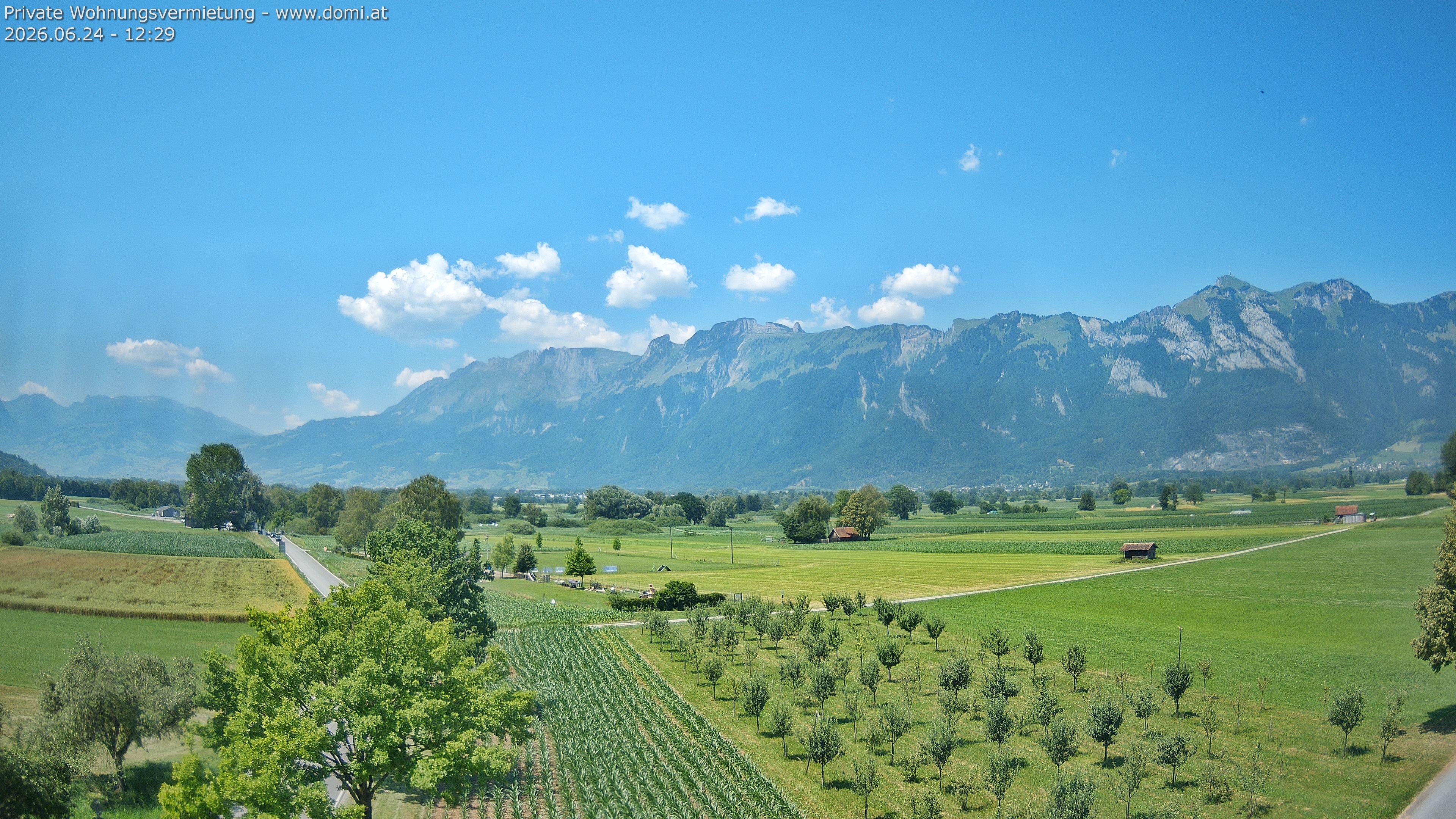 Archiv Foto Webcam Ausblick von Feldkirch auf Hohen Kasten, Furgglenfirst und Kamor
