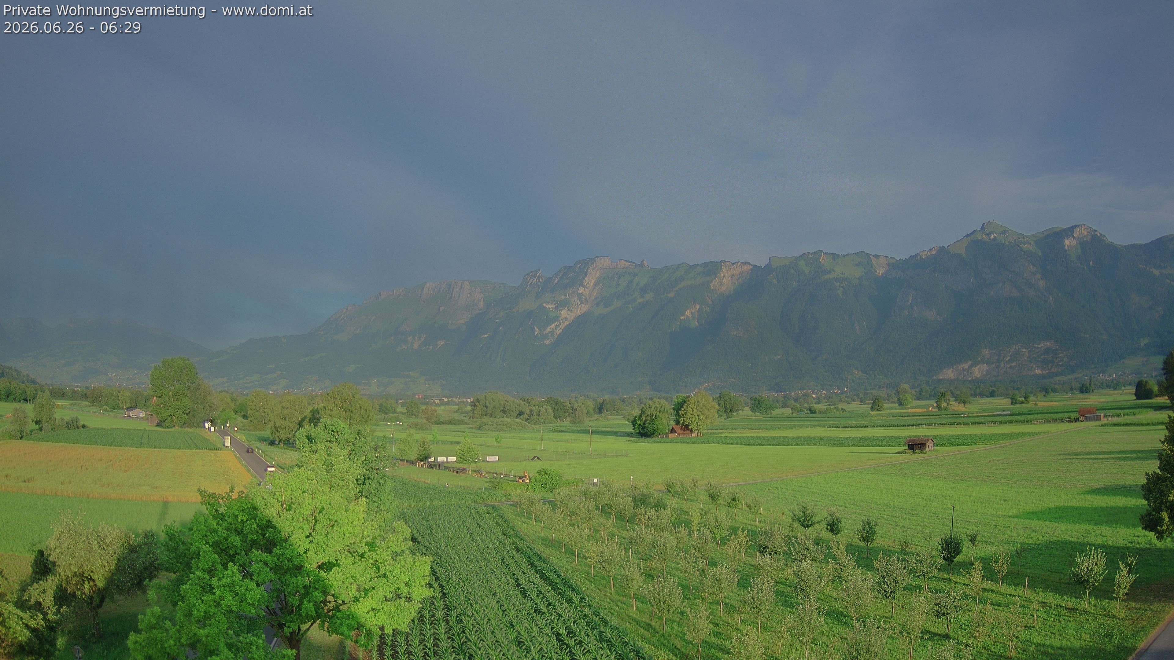 Archiv Foto Webcam Ausblick von Feldkirch auf Hohen Kasten, Furgglenfirst und Kamor