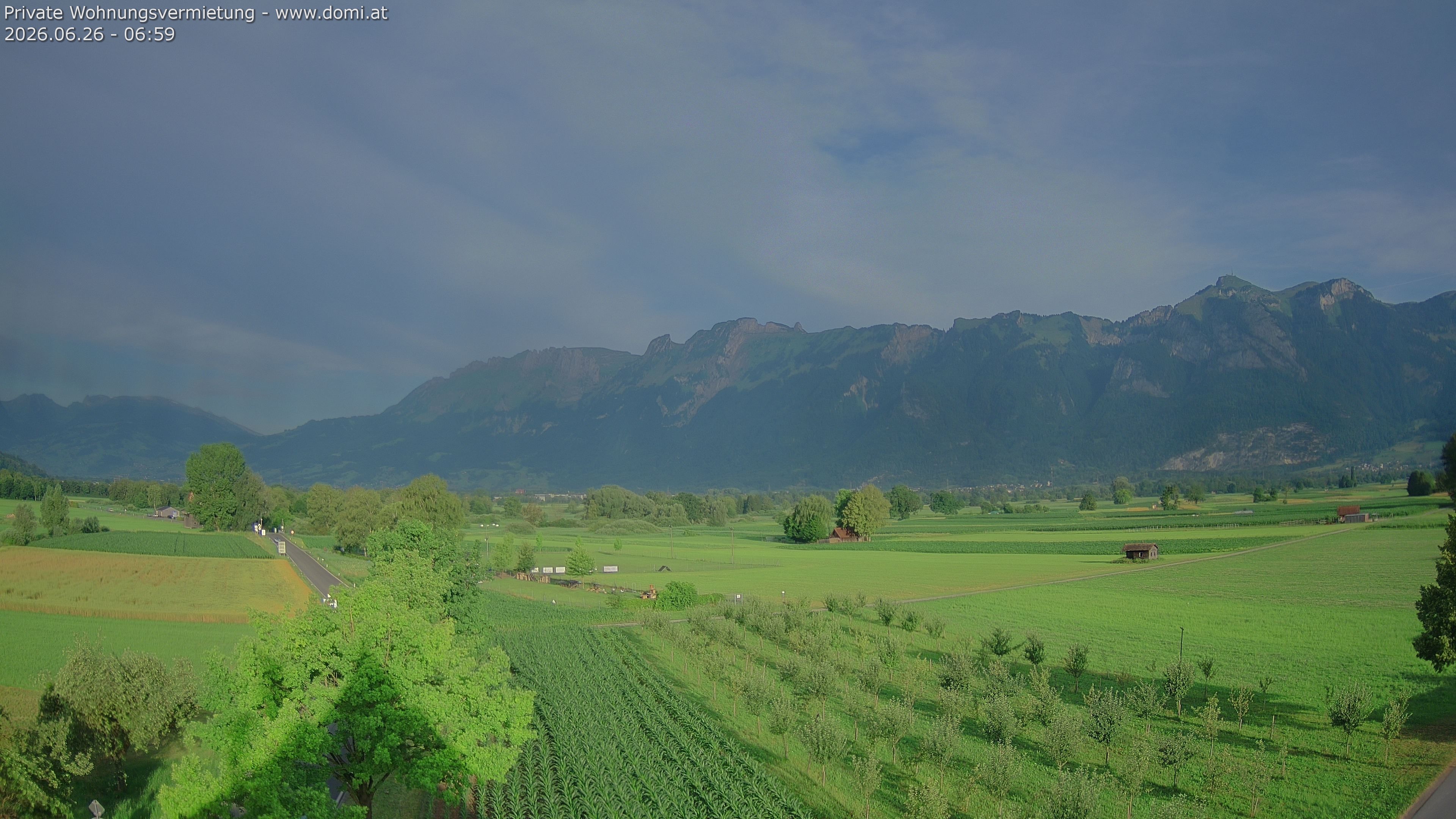 Archiv Foto Webcam Ausblick von Feldkirch auf Hohen Kasten, Furgglenfirst und Kamor