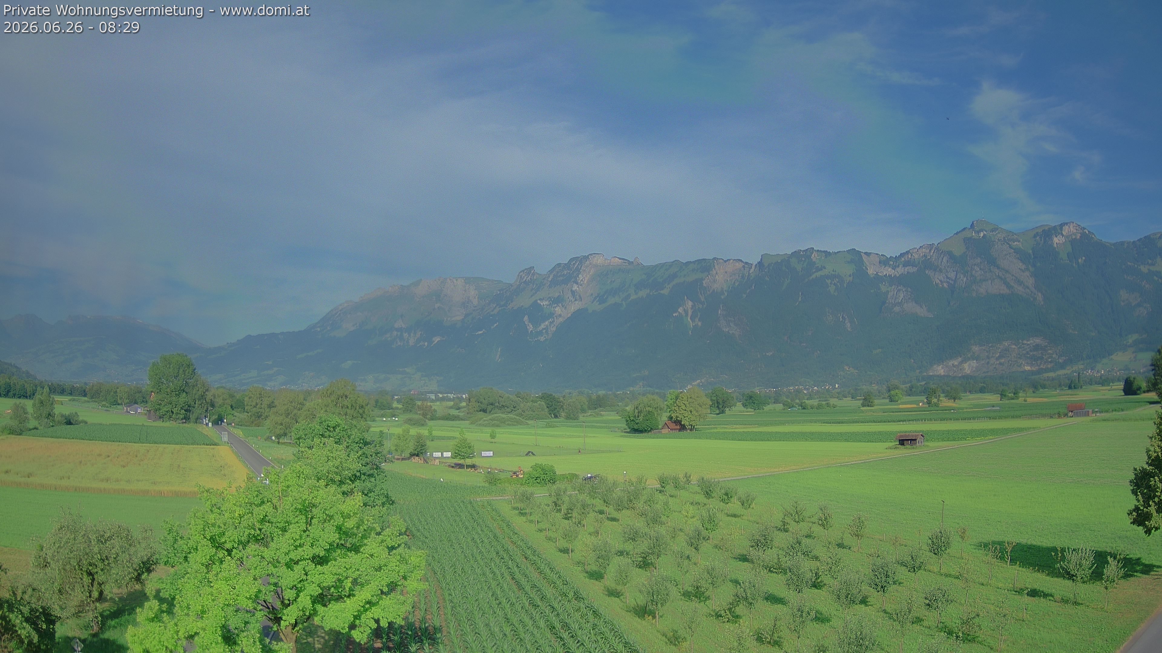 Archiv Foto Webcam Ausblick von Feldkirch auf Hohen Kasten, Furgglenfirst und Kamor
