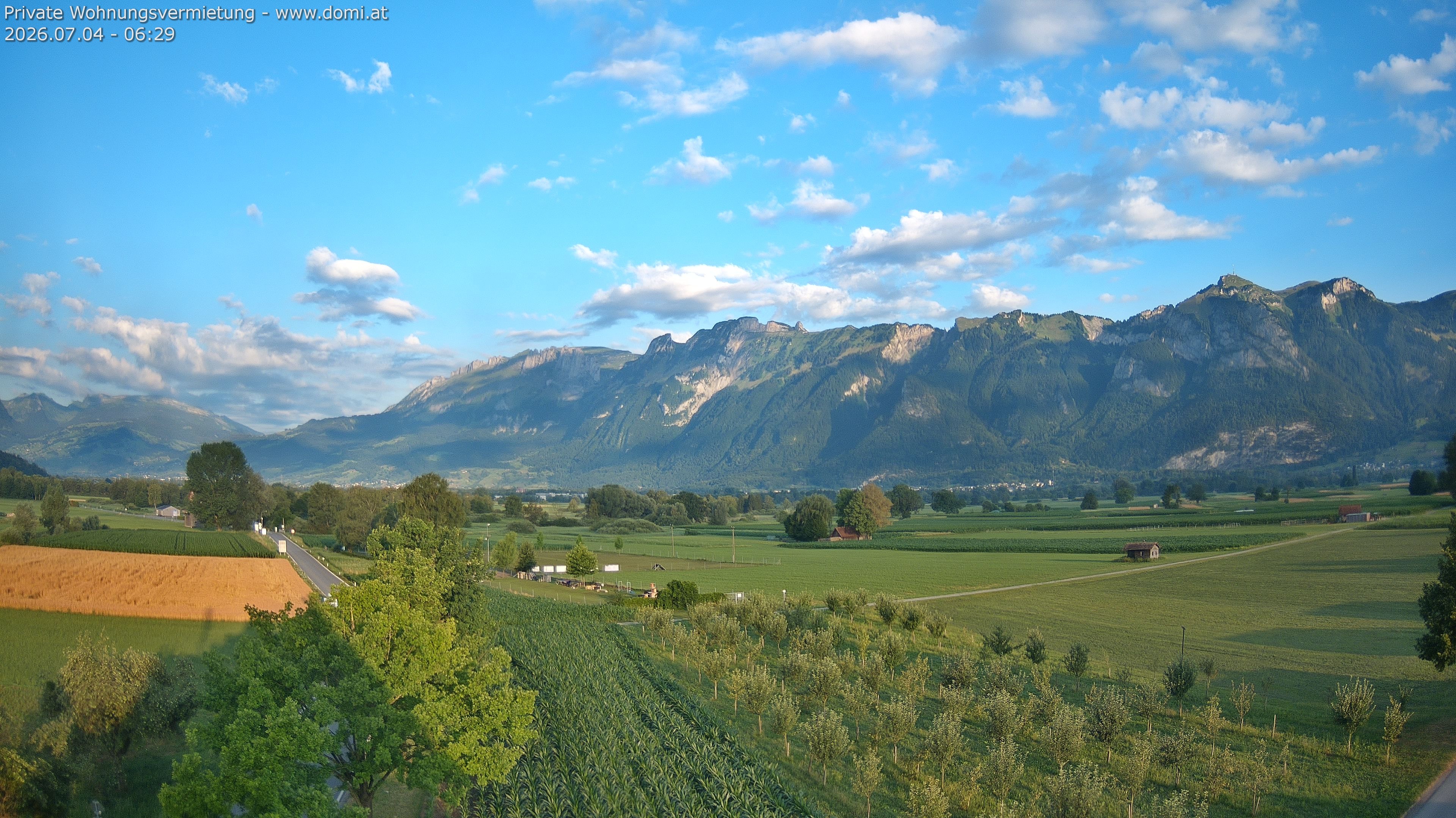 Archiv Foto Webcam Ausblick von Feldkirch auf Hohen Kasten, Furgglenfirst und Kamor