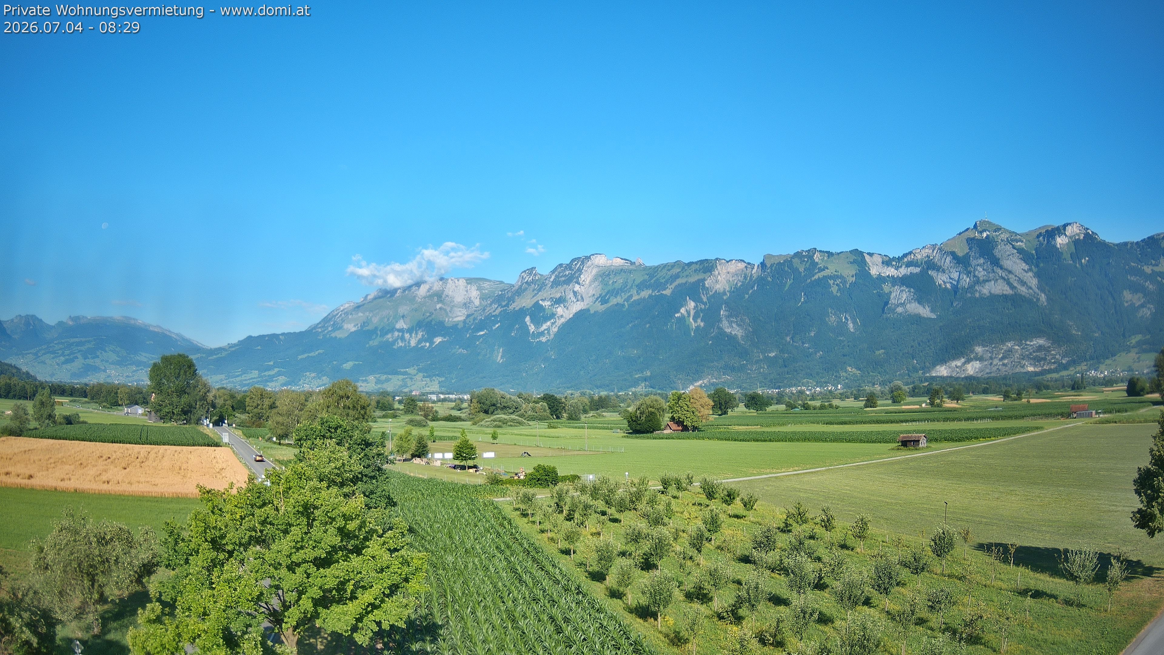 Archiv Foto Webcam Ausblick von Feldkirch auf Hohen Kasten, Furgglenfirst und Kamor