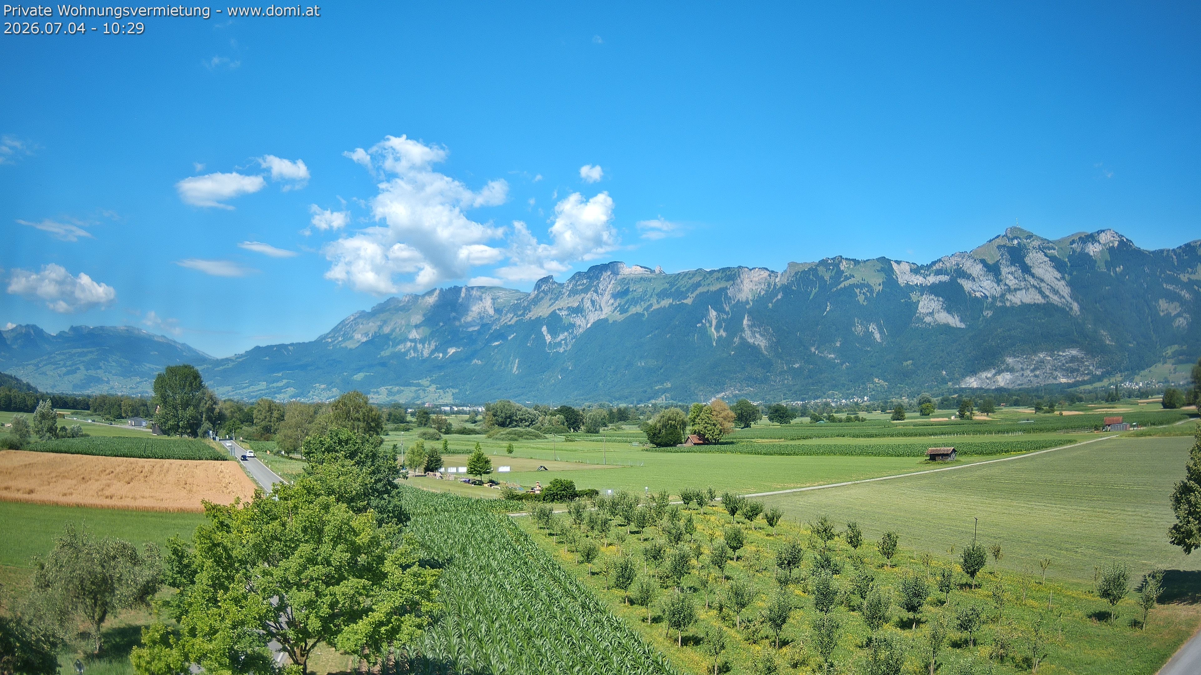 Archiv Foto Webcam Ausblick von Feldkirch auf Hohen Kasten, Furgglenfirst und Kamor