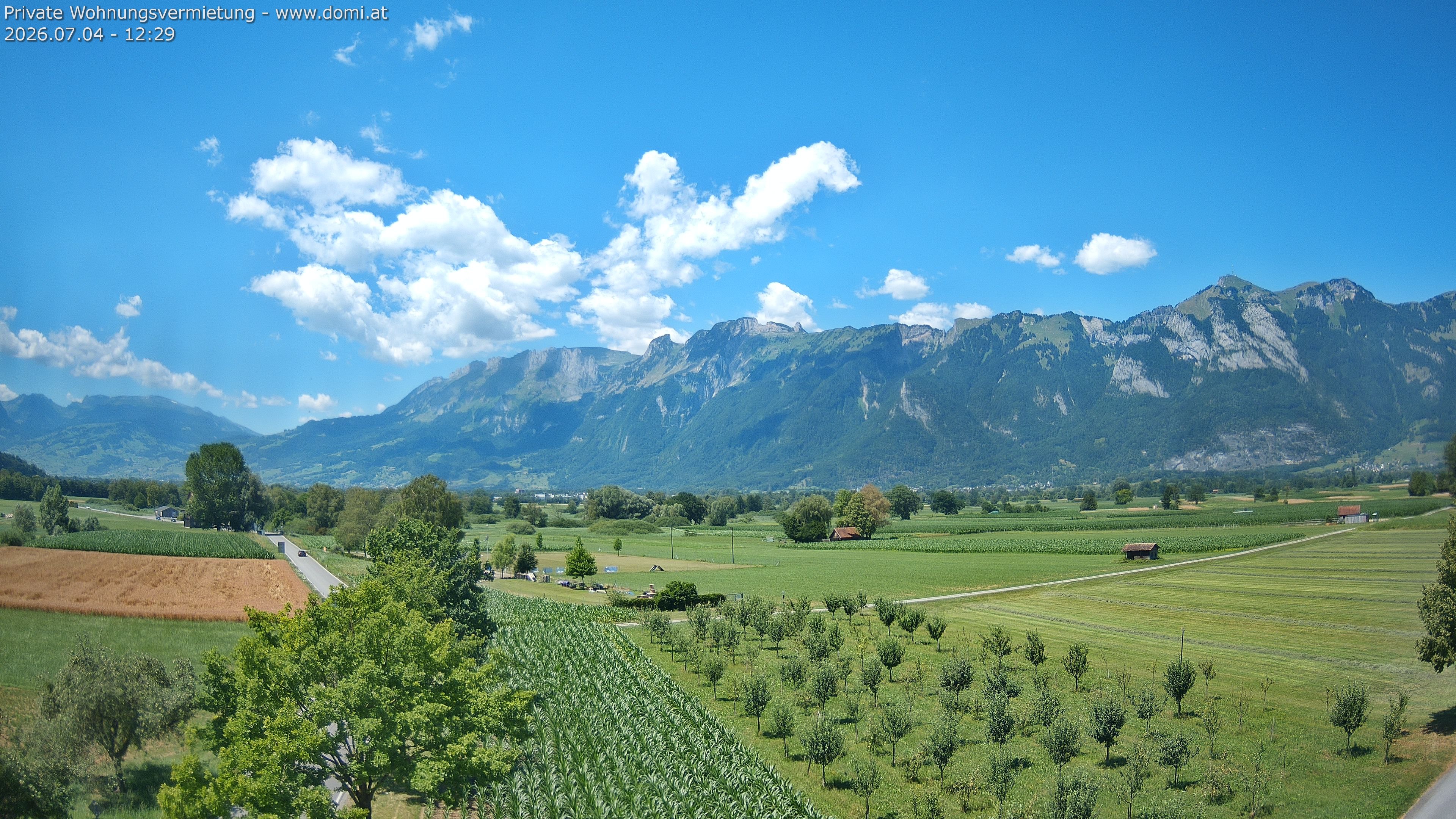 Archiv Foto Webcam Ausblick von Feldkirch auf Hohen Kasten, Furgglenfirst und Kamor