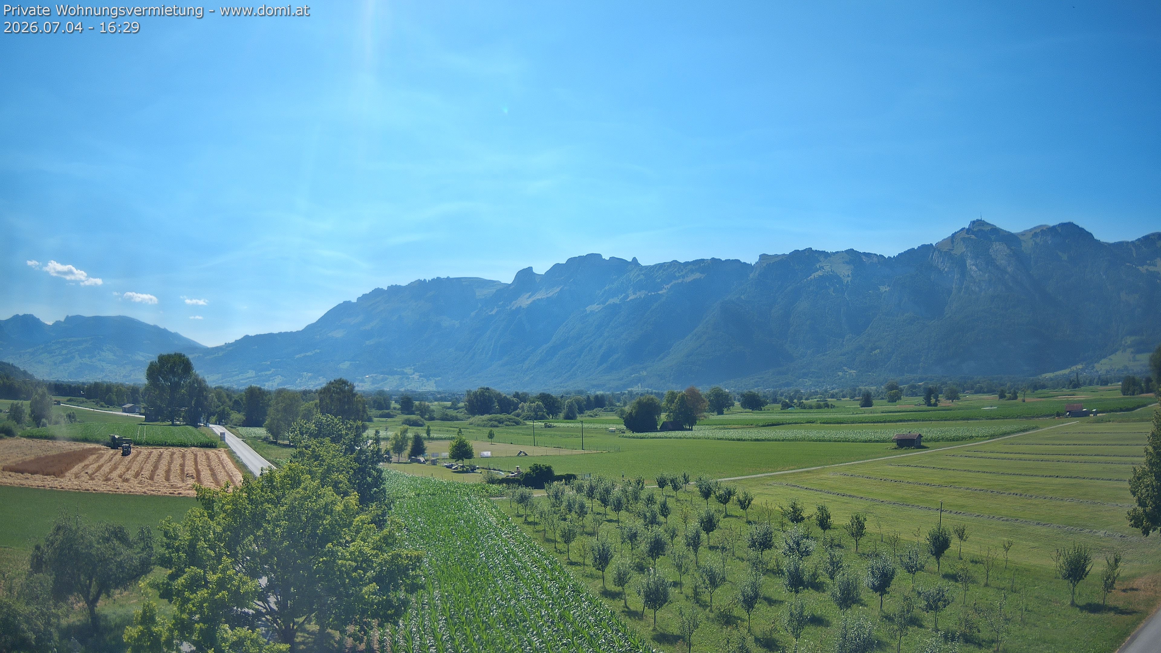 Archiv Foto Webcam Ausblick von Feldkirch auf Hohen Kasten, Furgglenfirst und Kamor