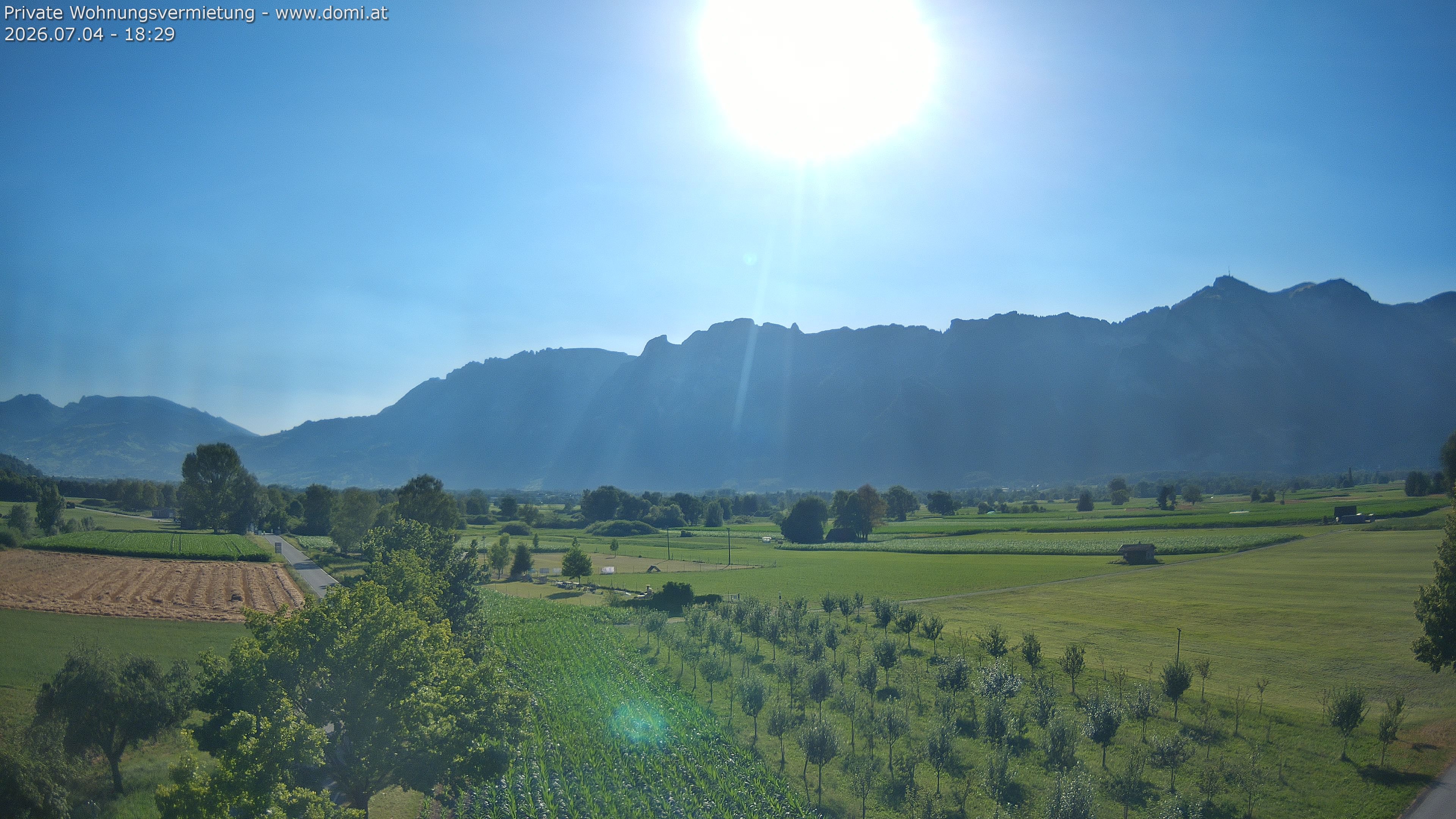 Archiv Foto Webcam Ausblick von Feldkirch auf Hohen Kasten, Furgglenfirst und Kamor