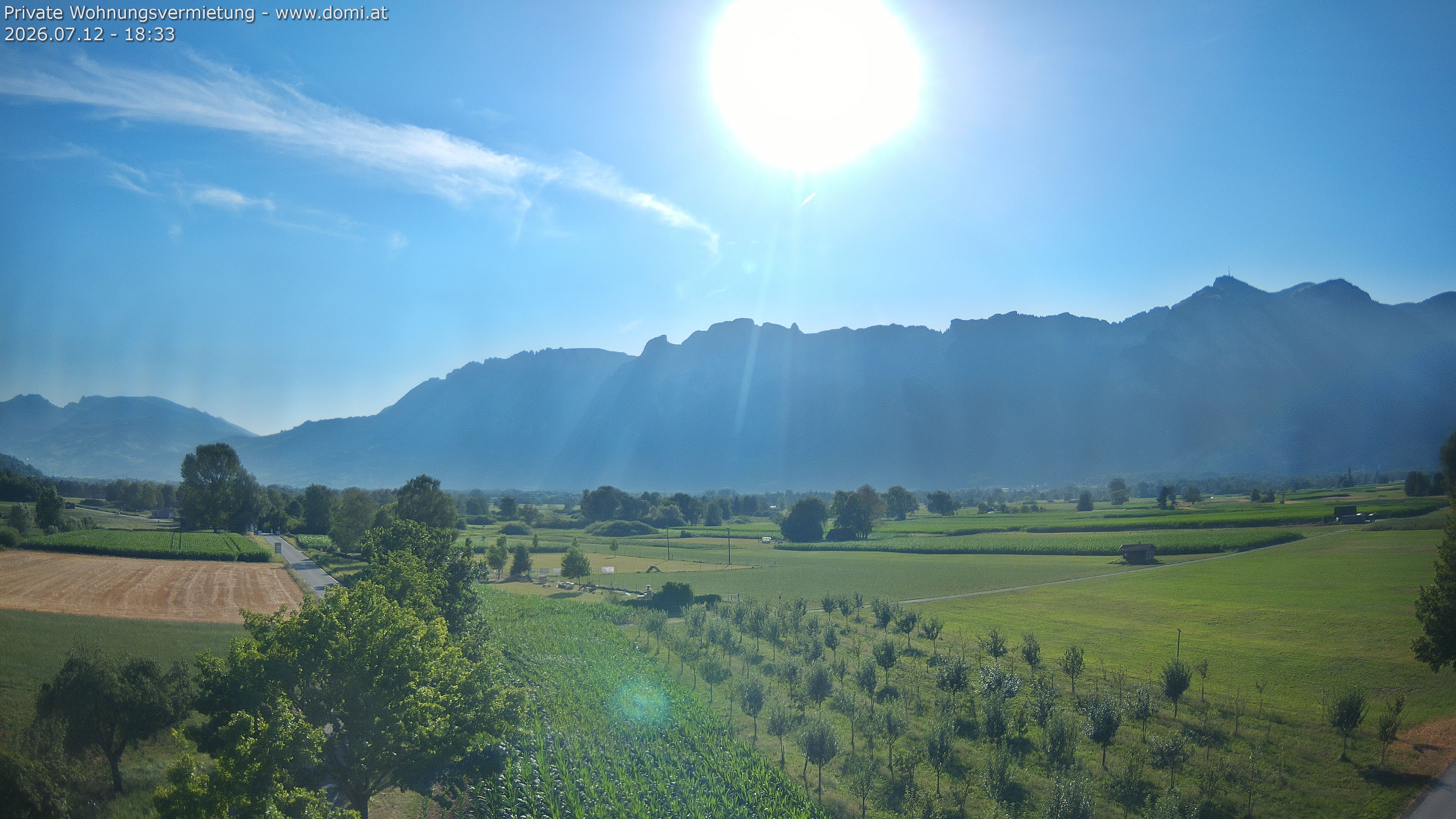 Archiv Foto Webcam Ausblick von Feldkirch auf Hohen Kasten, Furgglenfirst und Kamor