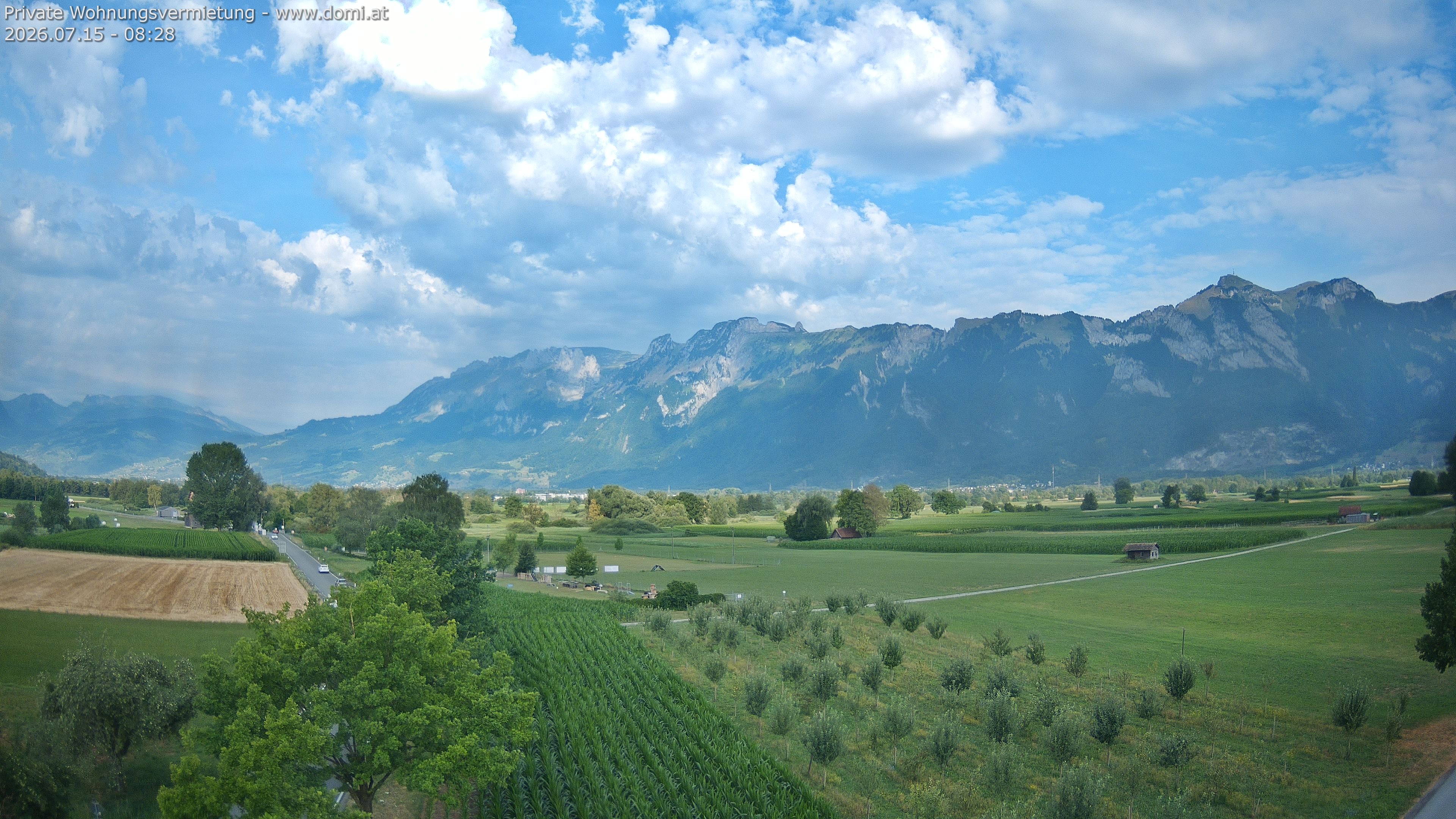 Archiv Foto Webcam Ausblick von Feldkirch auf Hohen Kasten, Furgglenfirst und Kamor