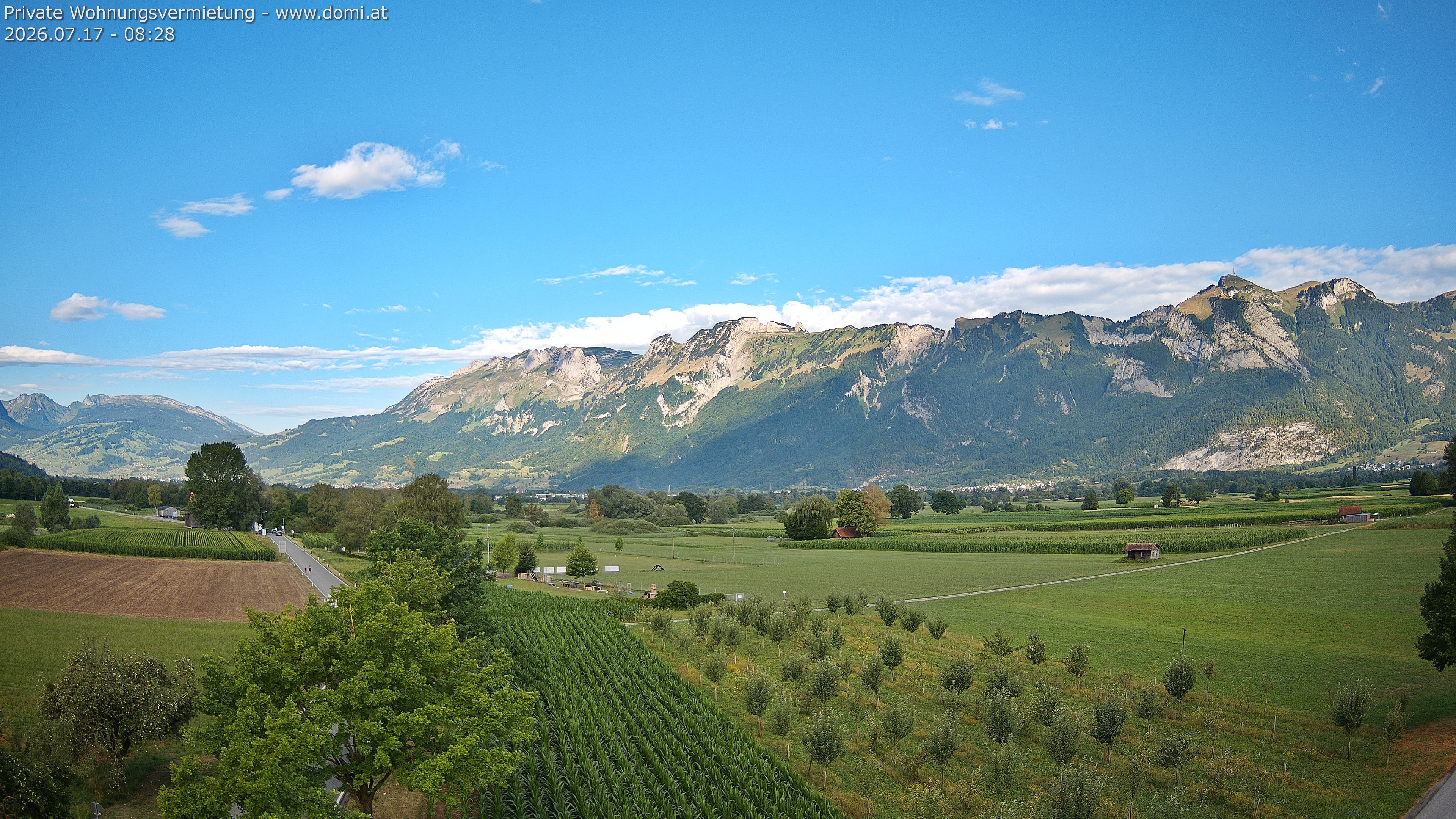 Archiv Foto Webcam Ausblick von Feldkirch auf Hohen Kasten, Furgglenfirst und Kamor