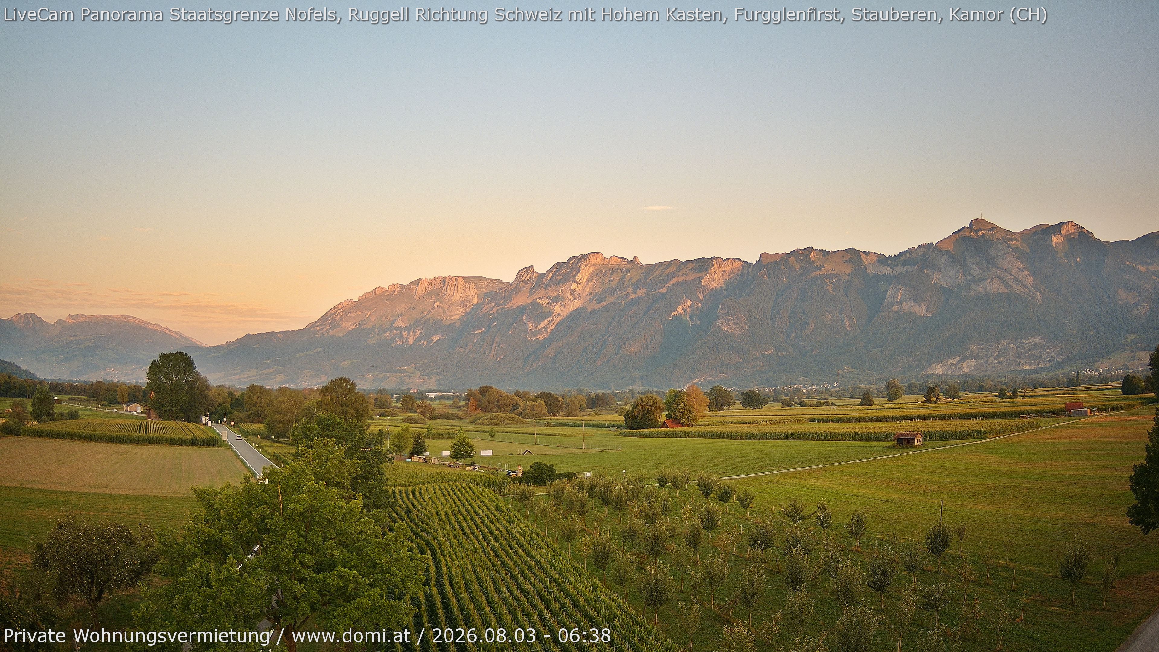 Archiv Foto Webcam Ausblick von Feldkirch auf Hohen Kasten, Furgglenfirst und Kamor
