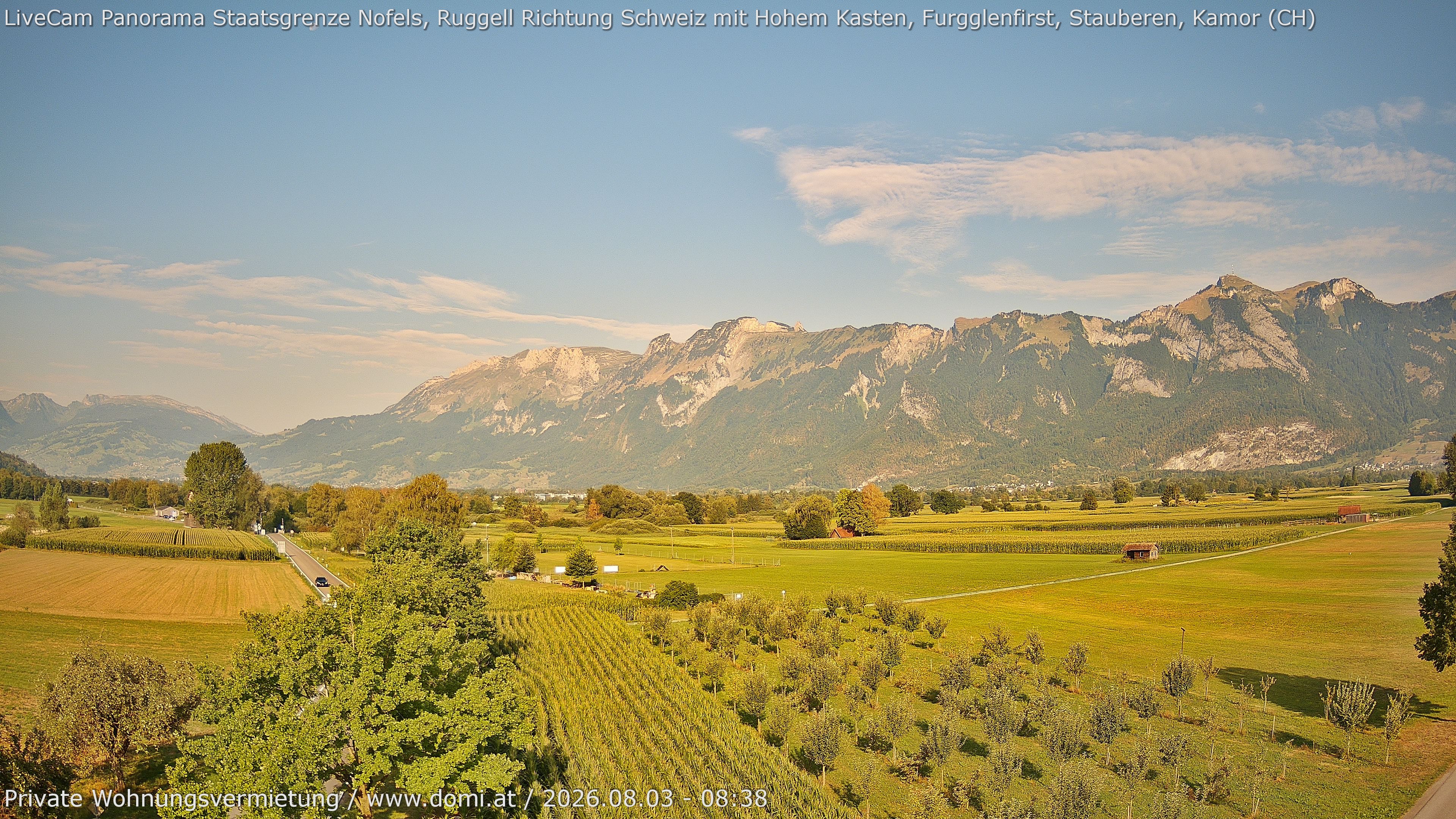 Archiv Foto Webcam Ausblick von Feldkirch auf Hohen Kasten, Furgglenfirst und Kamor