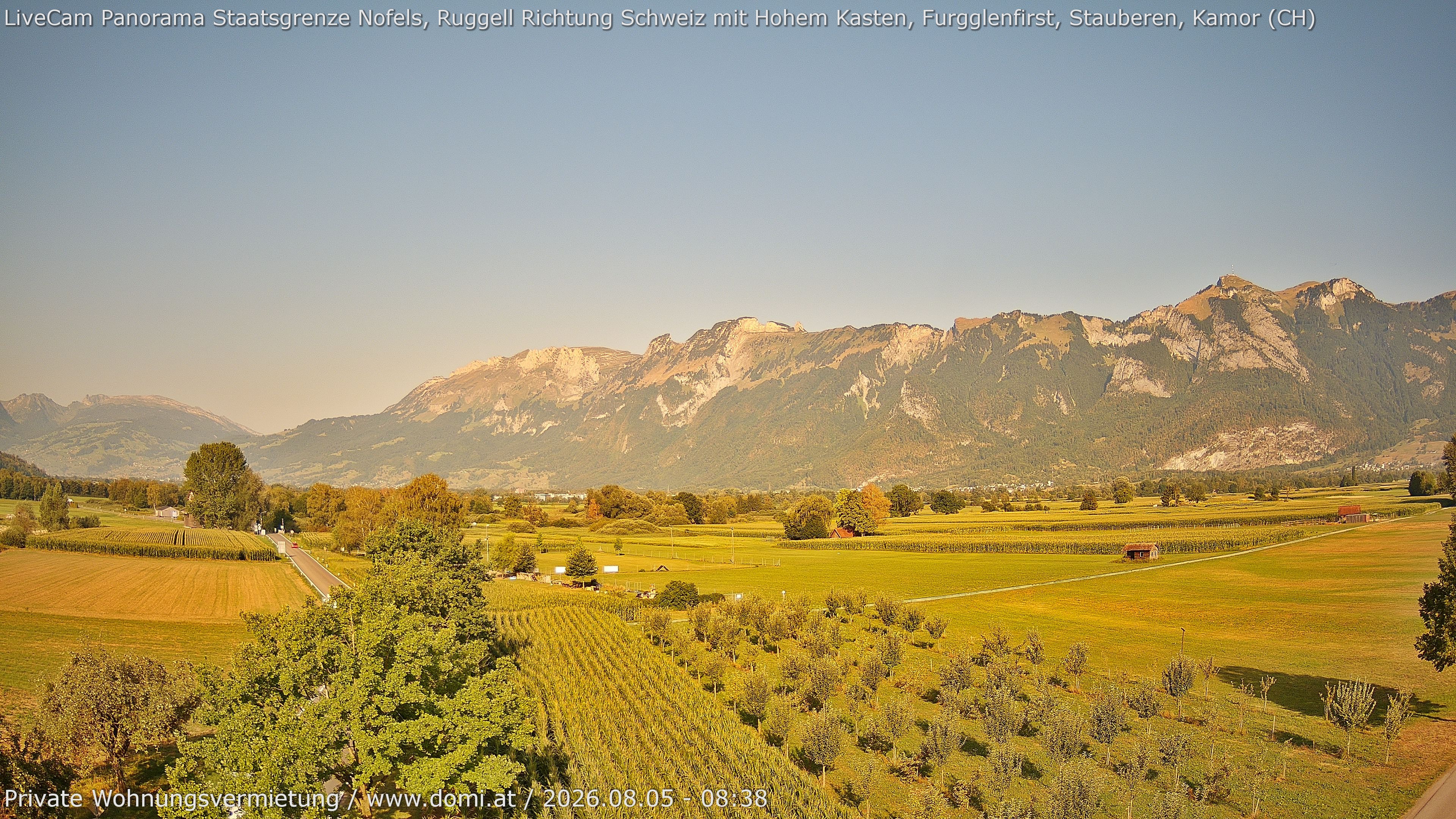 Archiv Foto Webcam Ausblick von Feldkirch auf Hohen Kasten, Furgglenfirst und Kamor