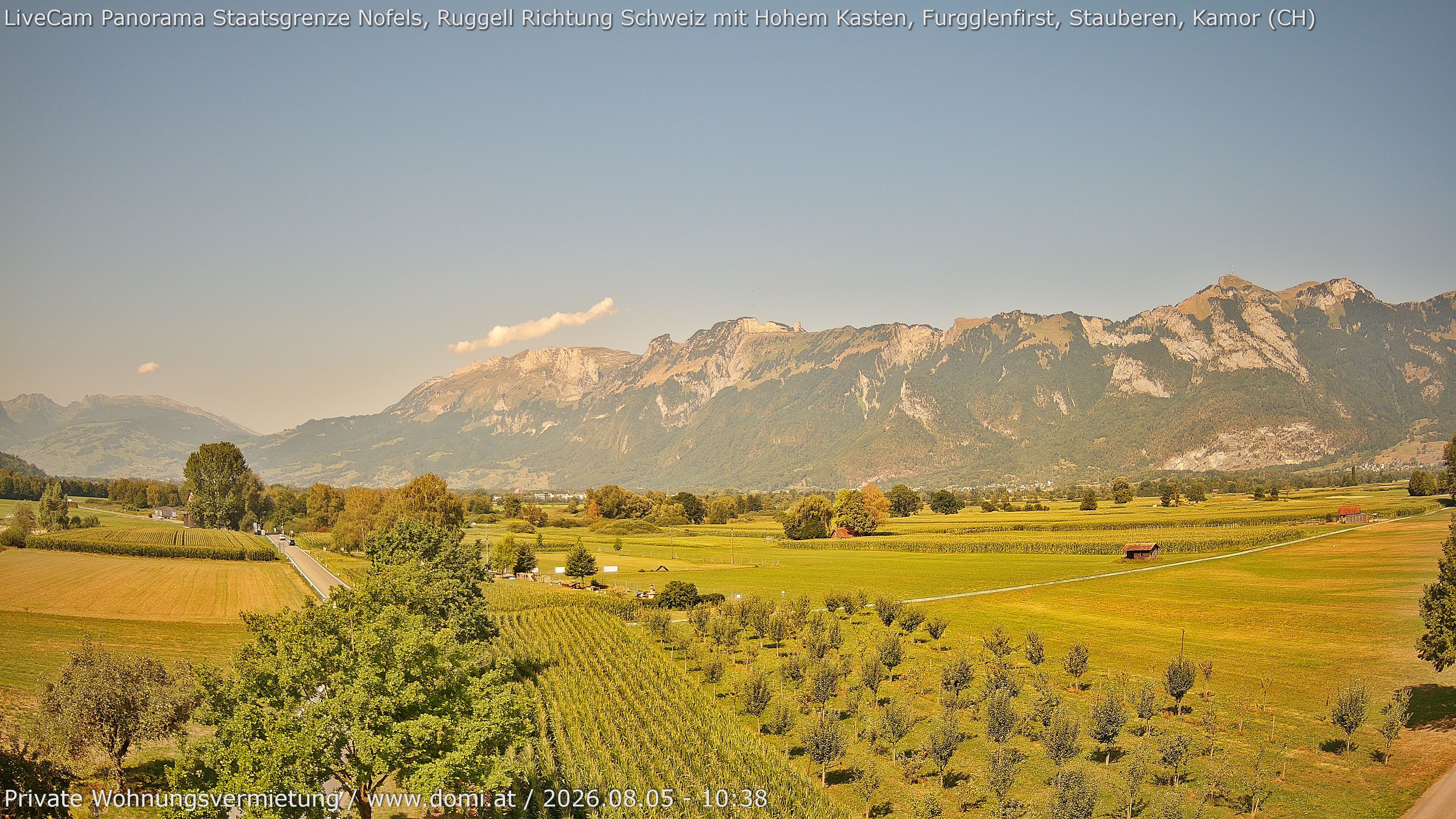 Archiv Foto Webcam Ausblick von Feldkirch auf Hohen Kasten, Furgglenfirst und Kamor