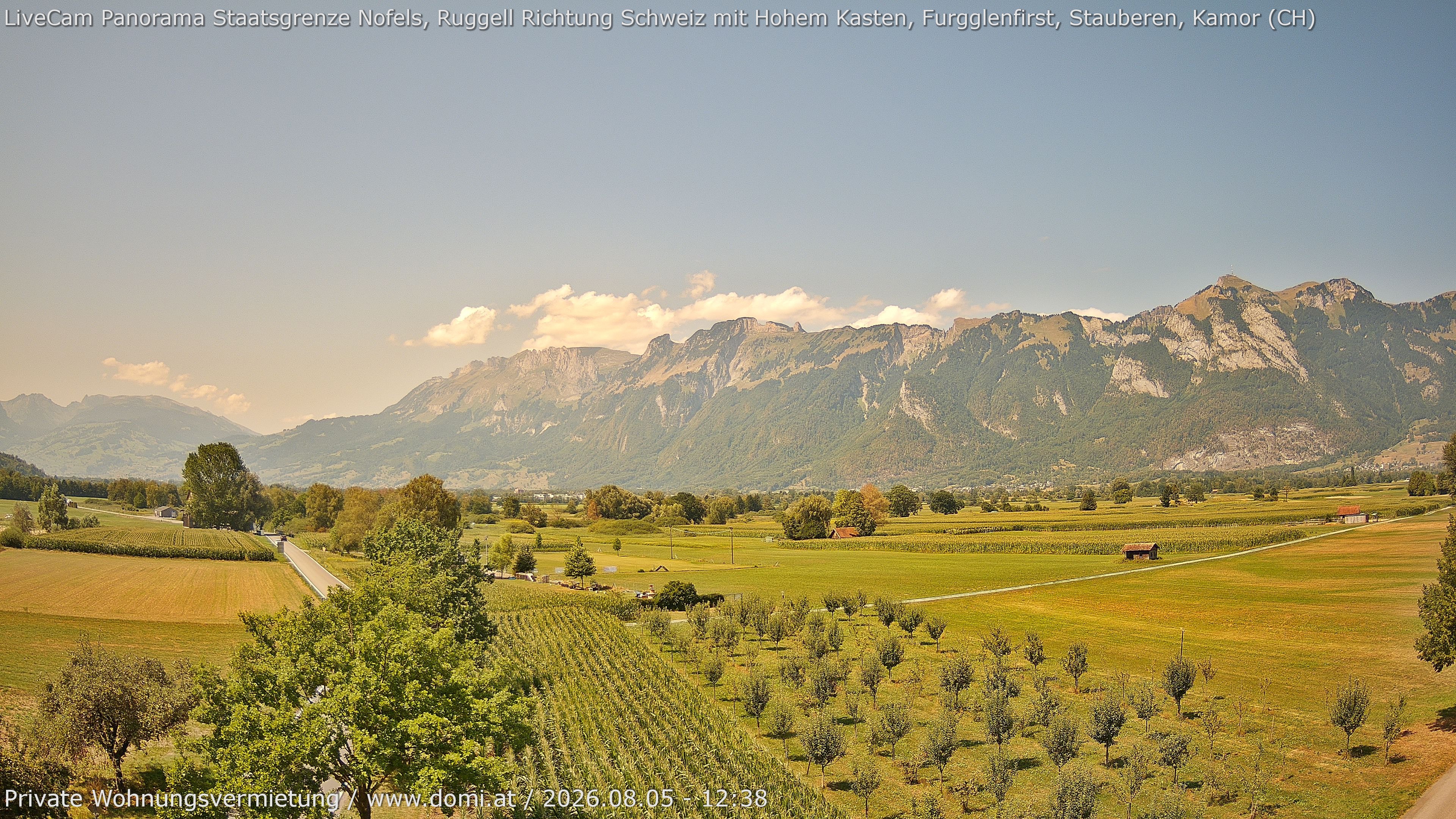 Archiv Foto Webcam Ausblick von Feldkirch auf Hohen Kasten, Furgglenfirst und Kamor