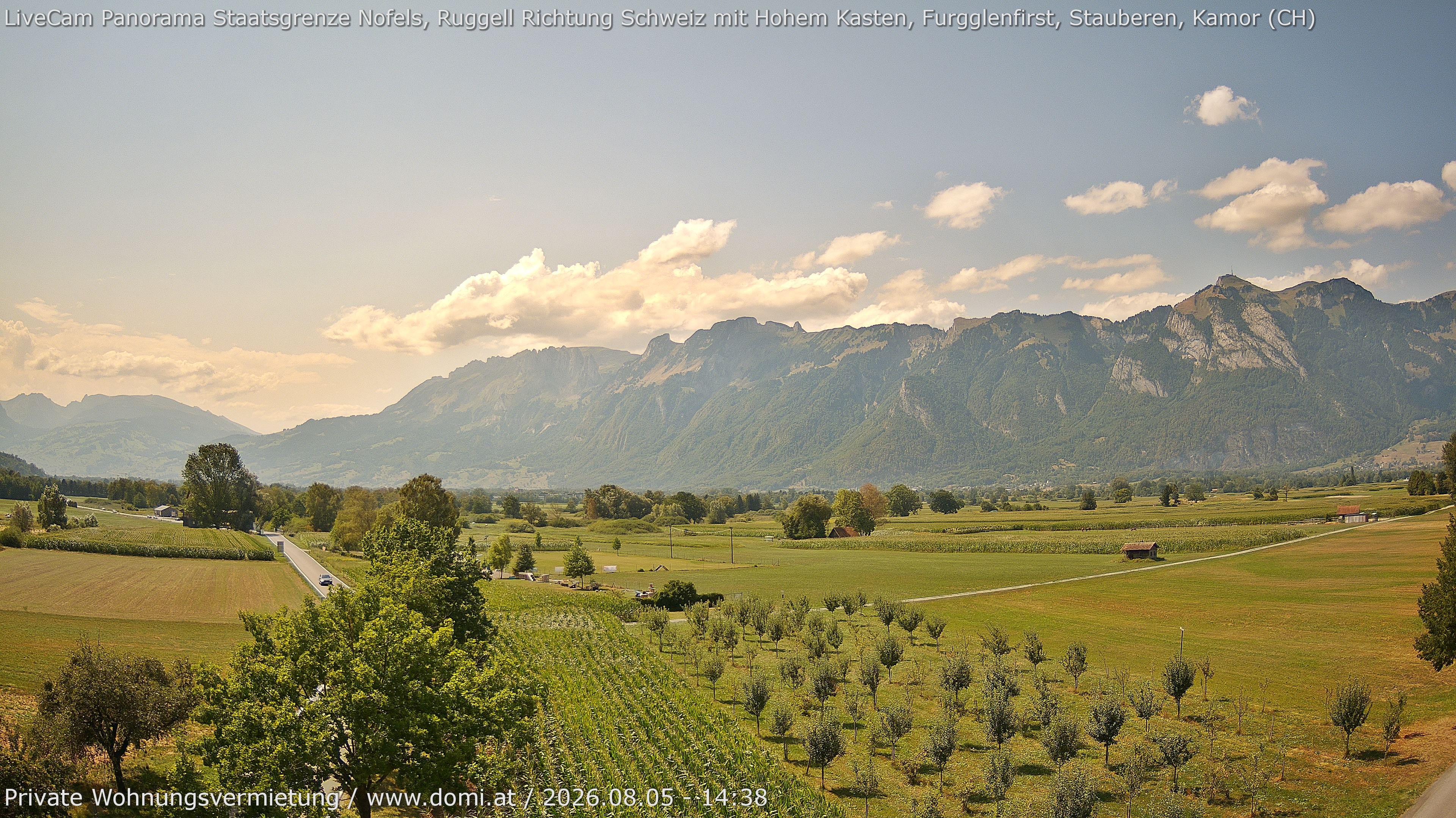 Archiv Foto Webcam Ausblick von Feldkirch auf Hohen Kasten, Furgglenfirst und Kamor