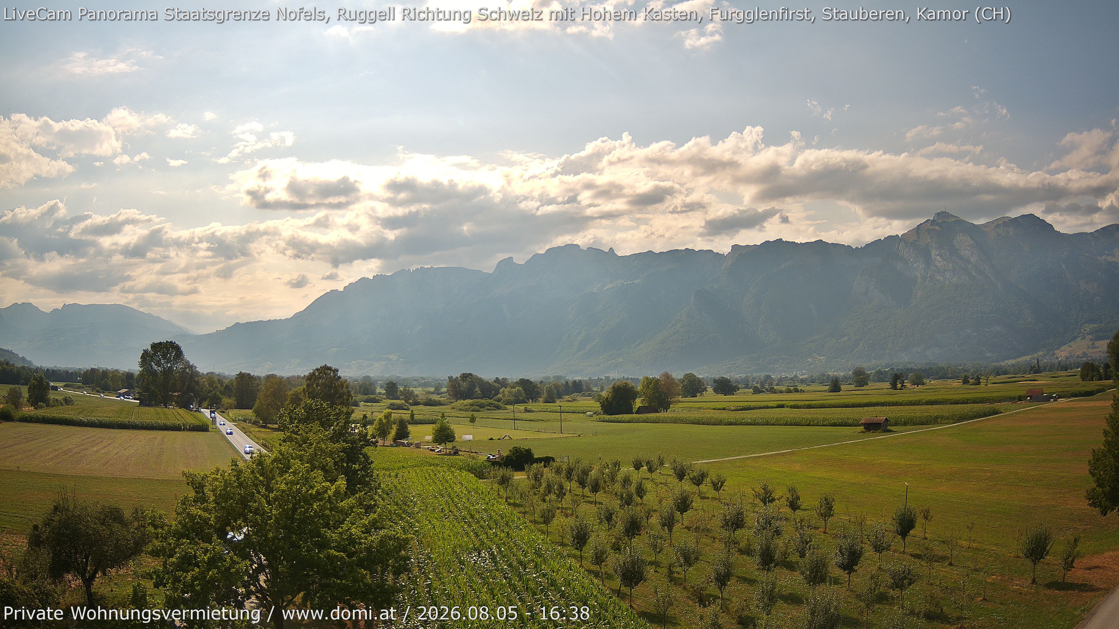 Archiv Foto Webcam Ausblick von Feldkirch auf Hohen Kasten, Furgglenfirst und Kamor