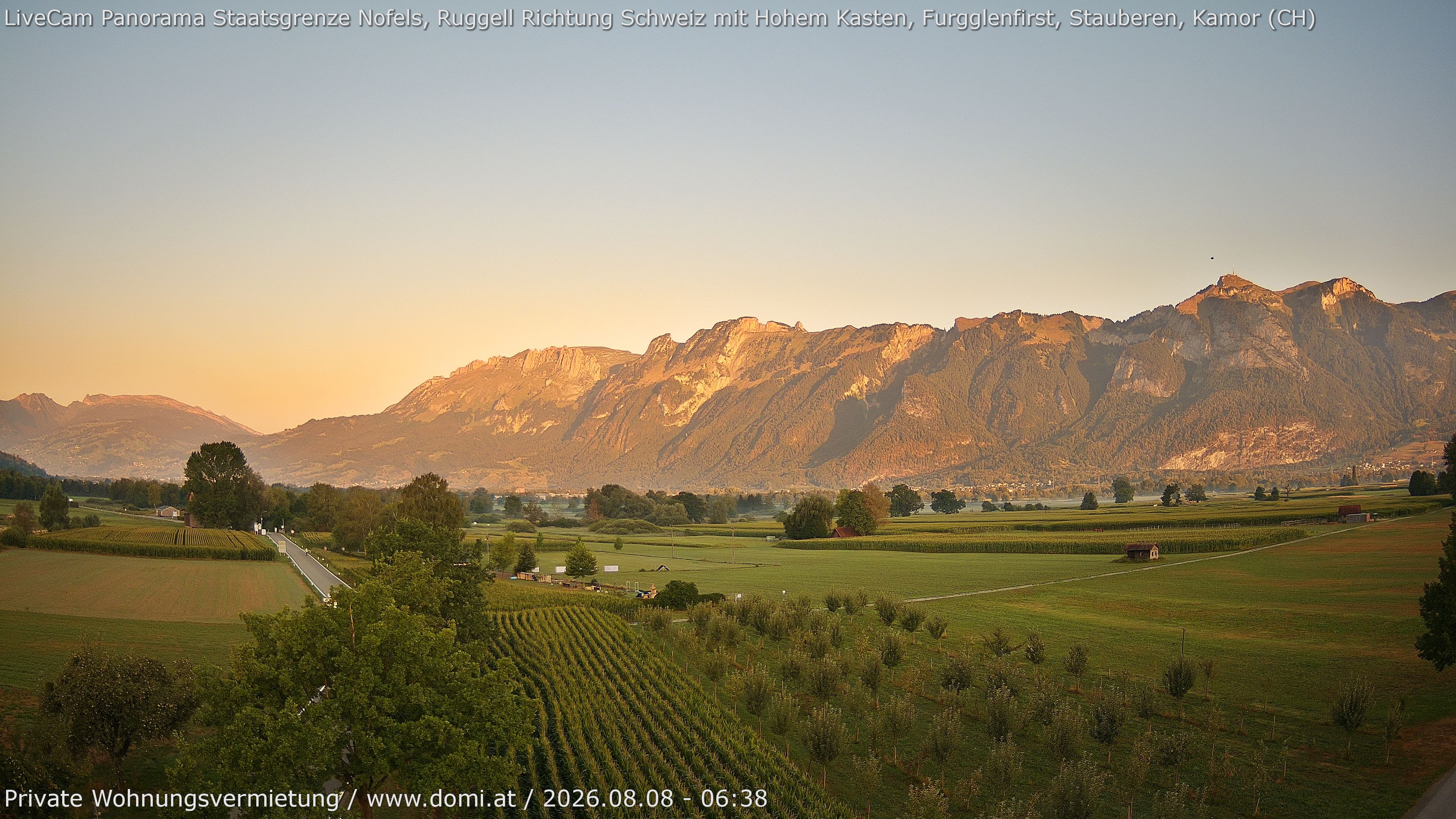 Archiv Foto Webcam Ausblick von Feldkirch auf Hohen Kasten, Furgglenfirst und Kamor