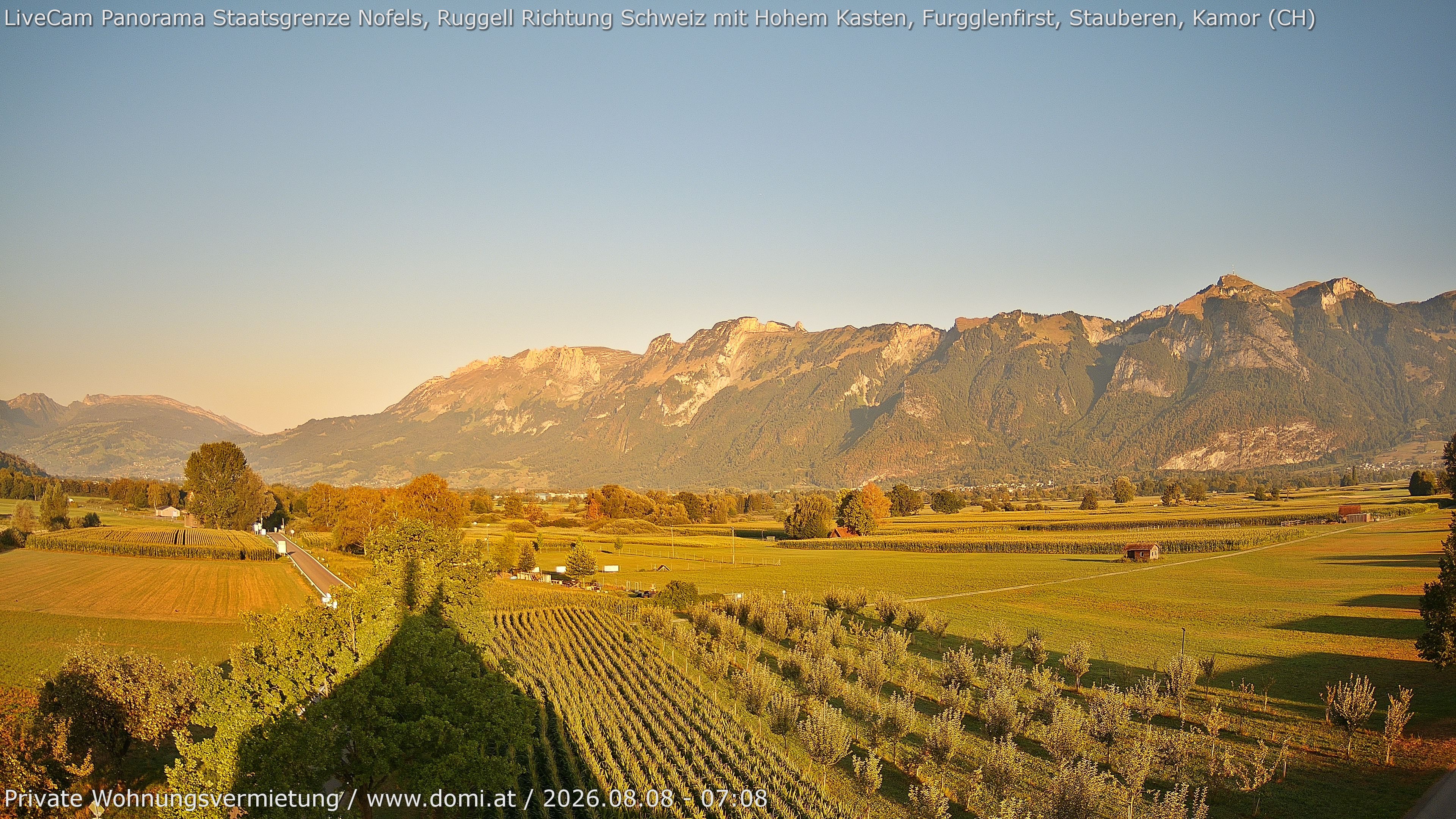 Archiv Foto Webcam Ausblick von Feldkirch auf Hohen Kasten, Furgglenfirst und Kamor
