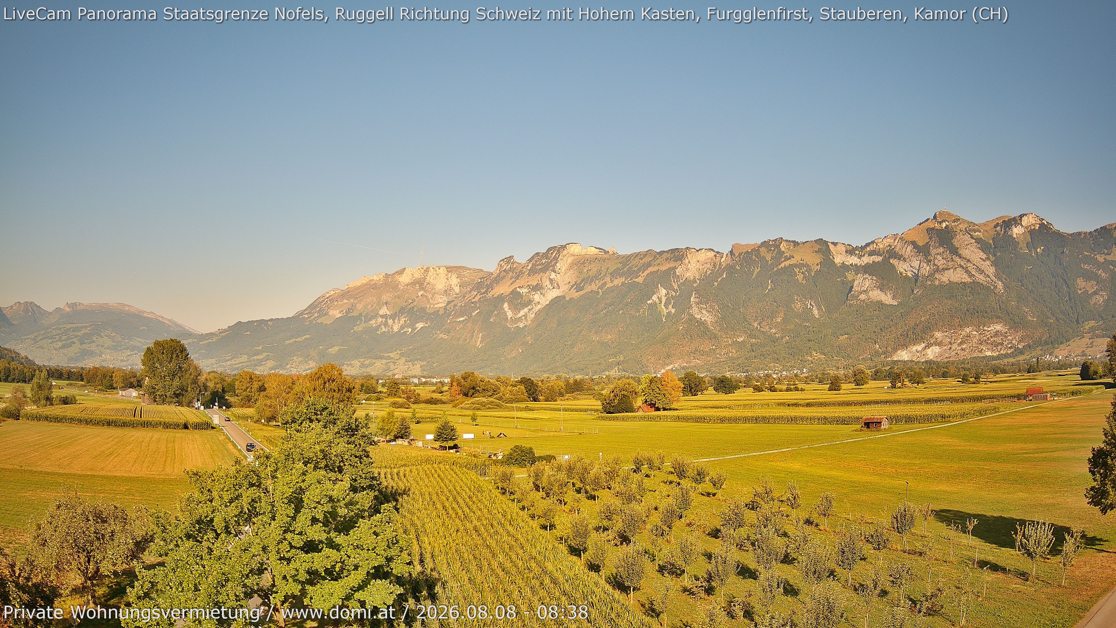 Archiv Foto Webcam Ausblick von Feldkirch auf Hohen Kasten, Furgglenfirst und Kamor