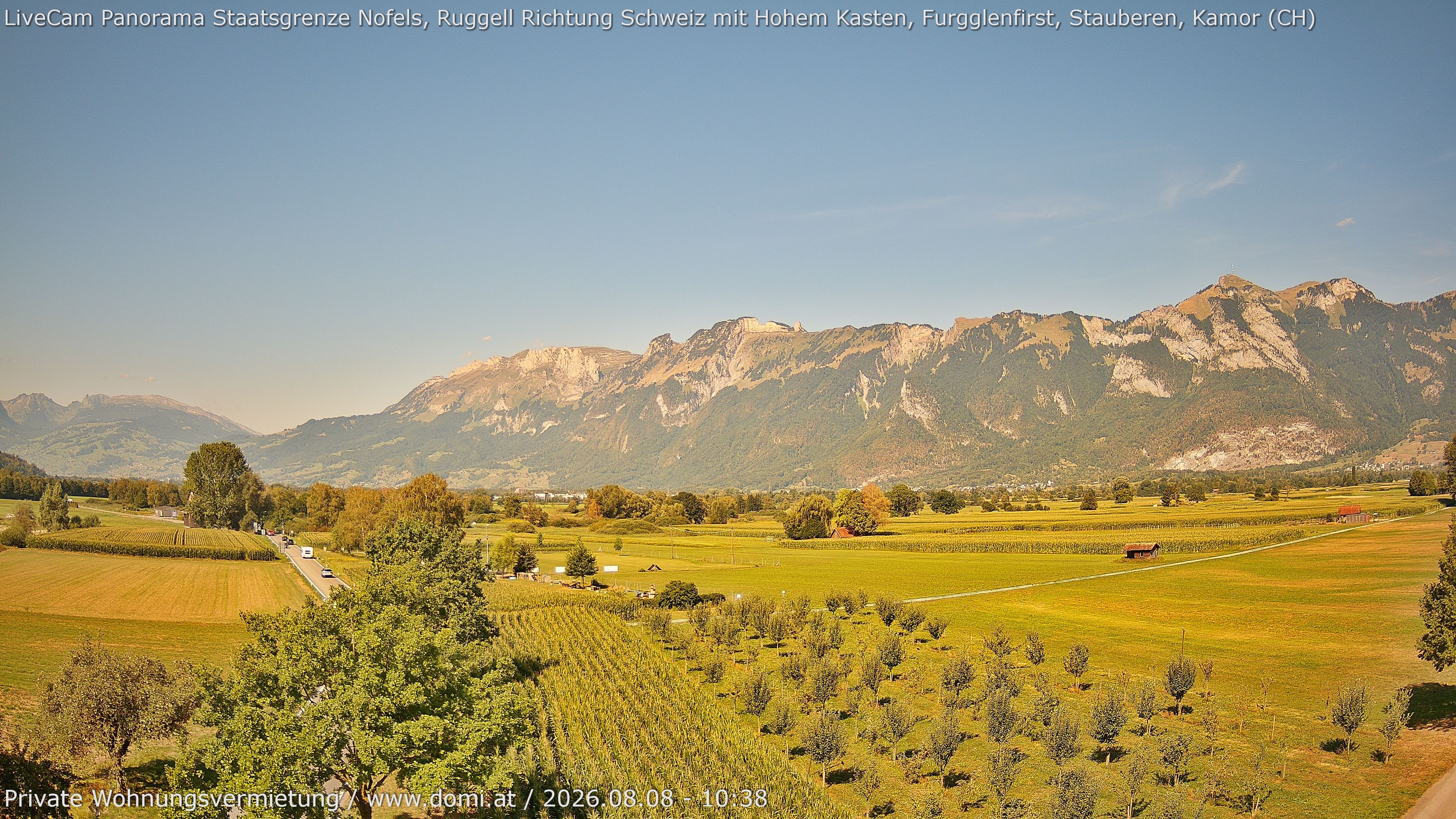 Archiv Foto Webcam Ausblick von Feldkirch auf Hohen Kasten, Furgglenfirst und Kamor
