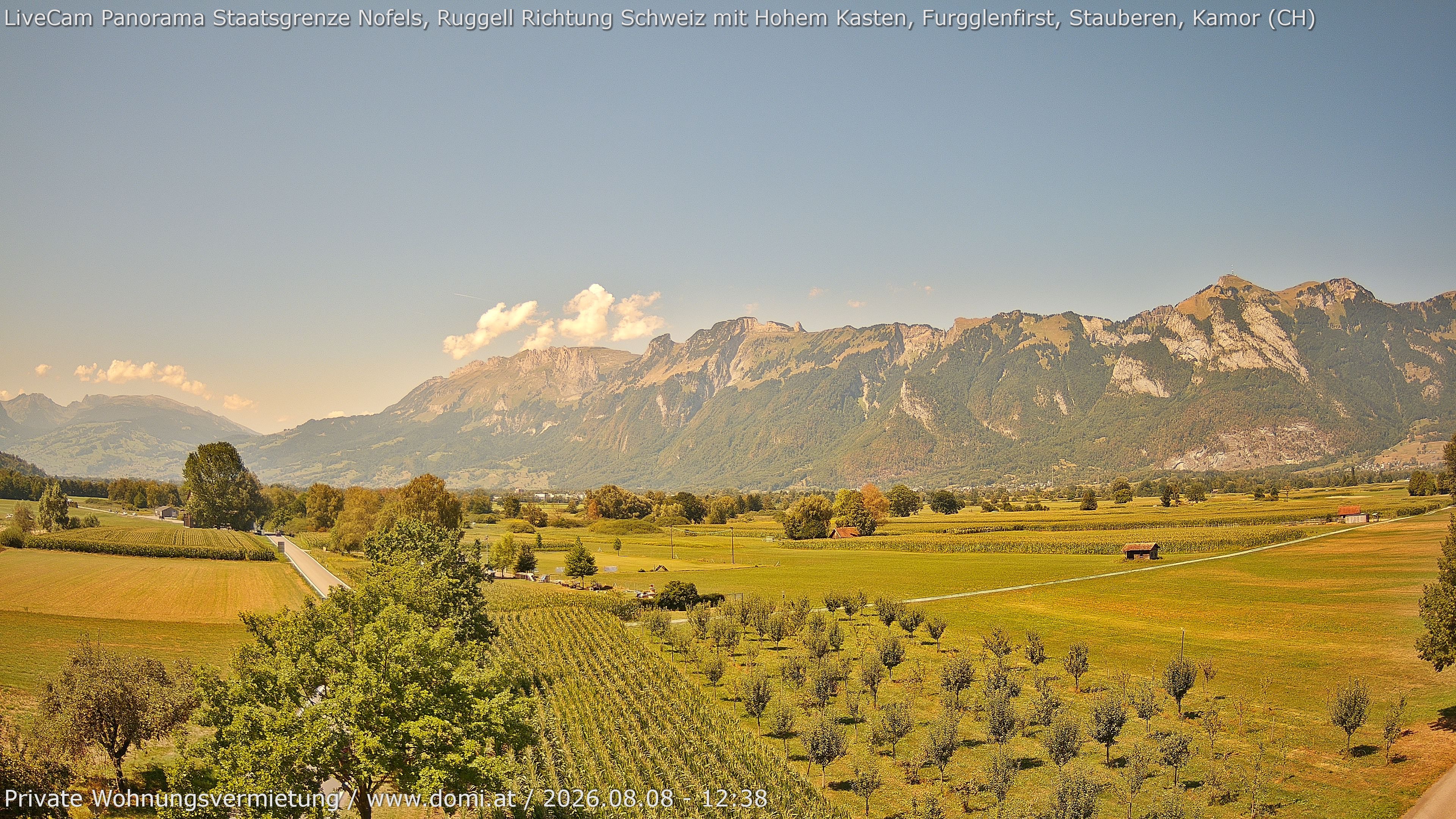 Archiv Foto Webcam Ausblick von Feldkirch auf Hohen Kasten, Furgglenfirst und Kamor