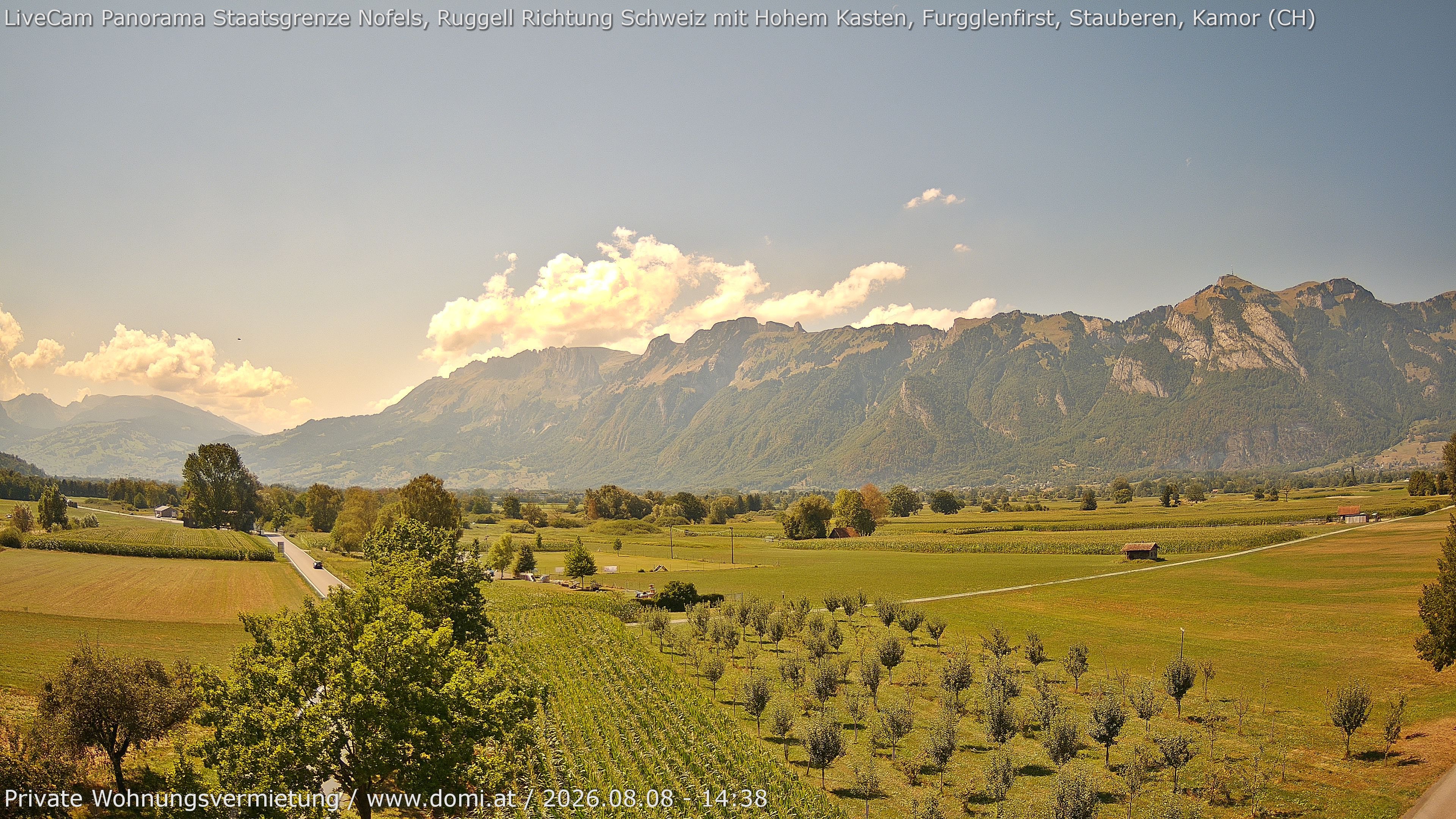 Archiv Foto Webcam Ausblick von Feldkirch auf Hohen Kasten, Furgglenfirst und Kamor