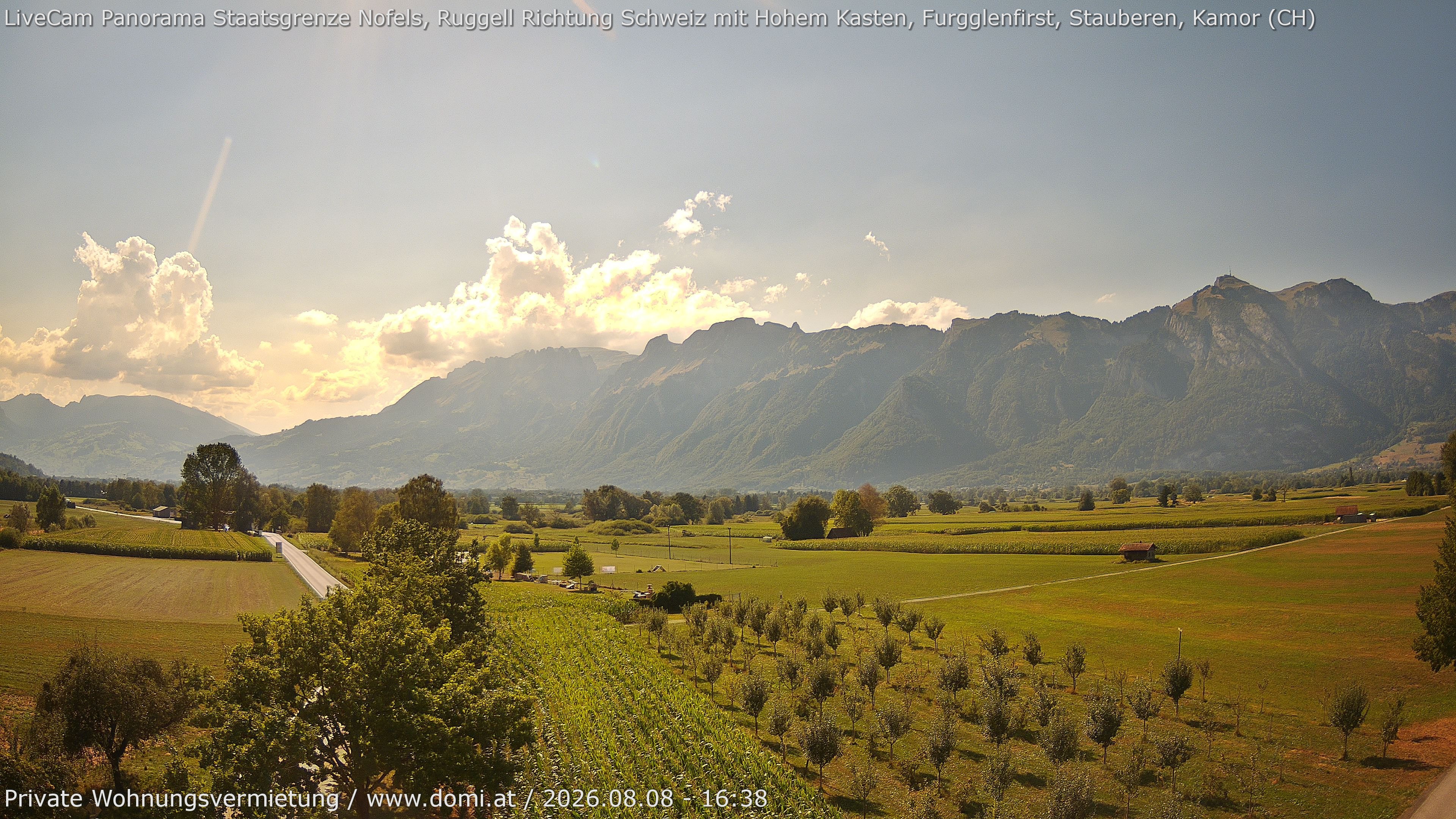 Archiv Foto Webcam Ausblick von Feldkirch auf Hohen Kasten, Furgglenfirst und Kamor